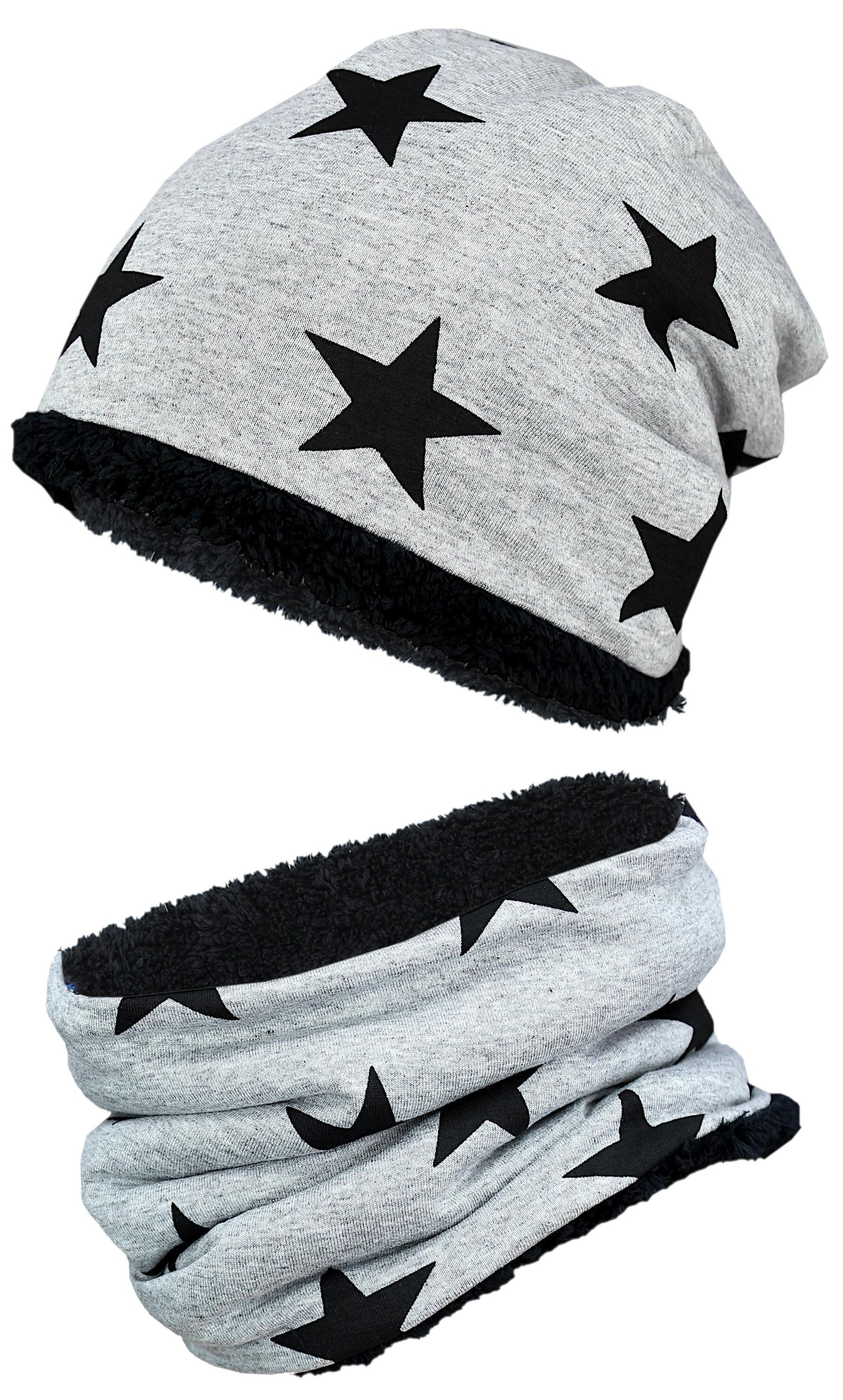 TupTam Beanie »Mütze Unisex Set Kinder Beanie Mütze Schlauchschal«