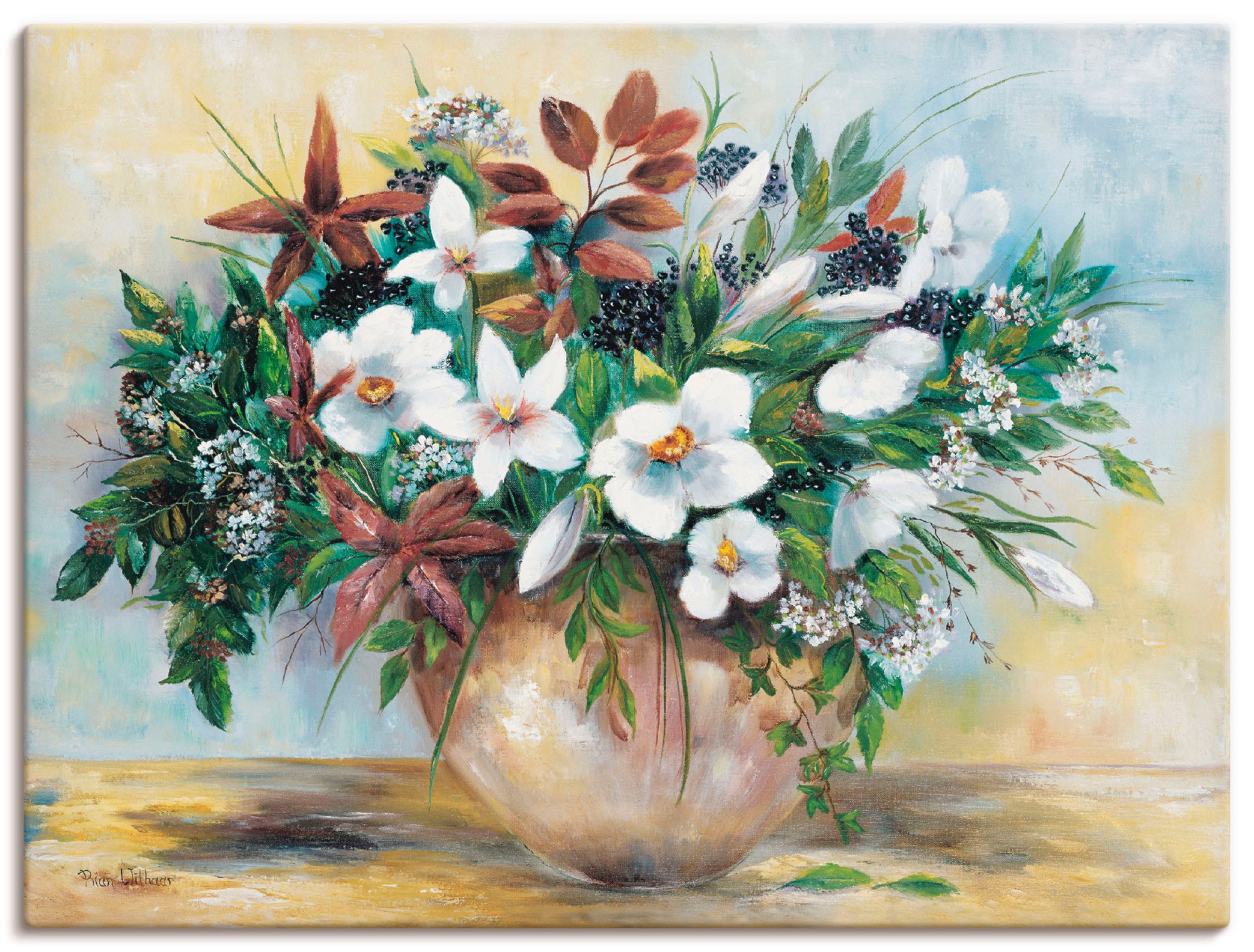 Artland Leinwandbild »Großzügige Blüten«, Blumen, (1 St.), auf Keilrahmen gespannt
