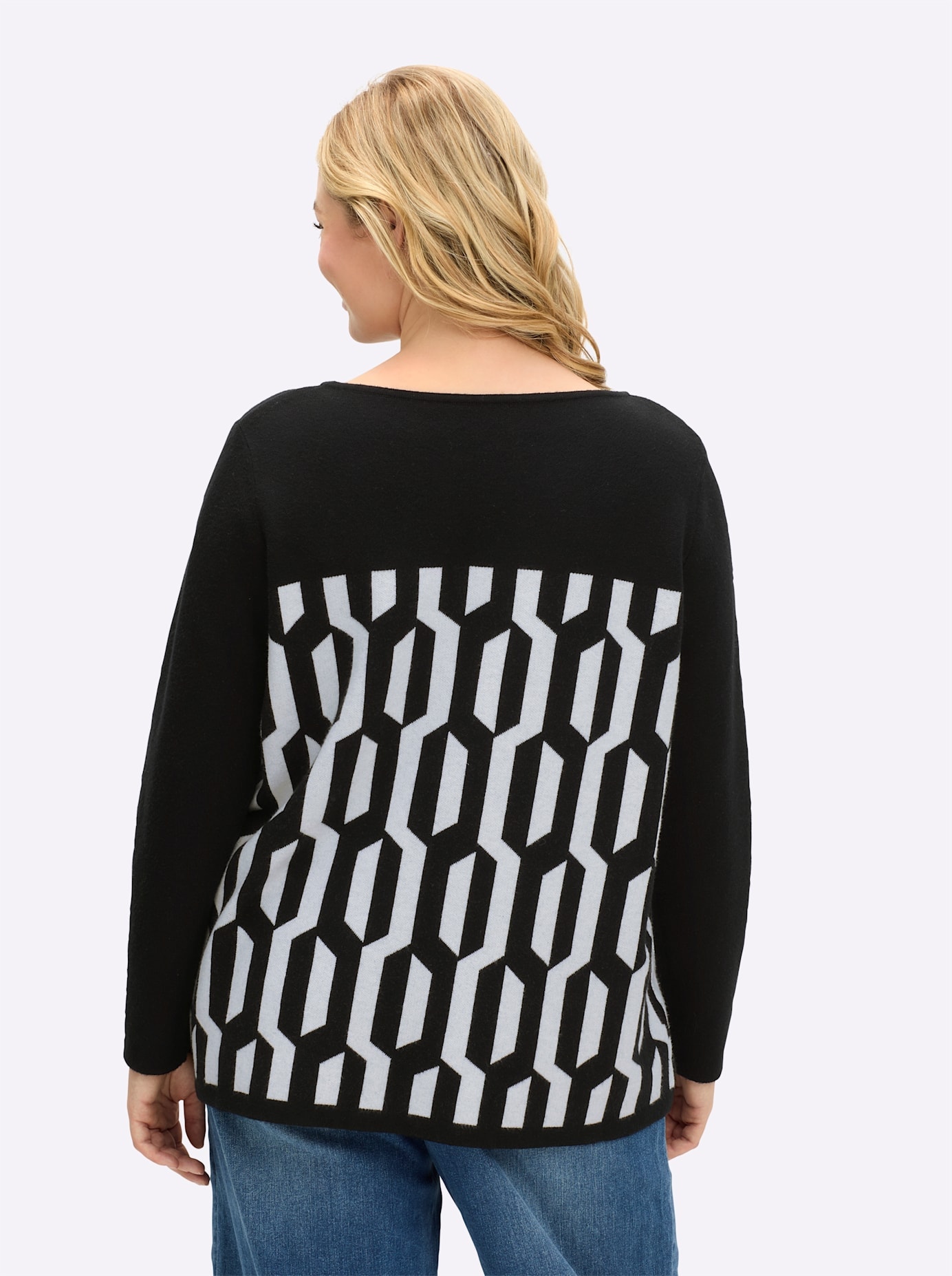 Sheego Jacquardpullover »Pullover«