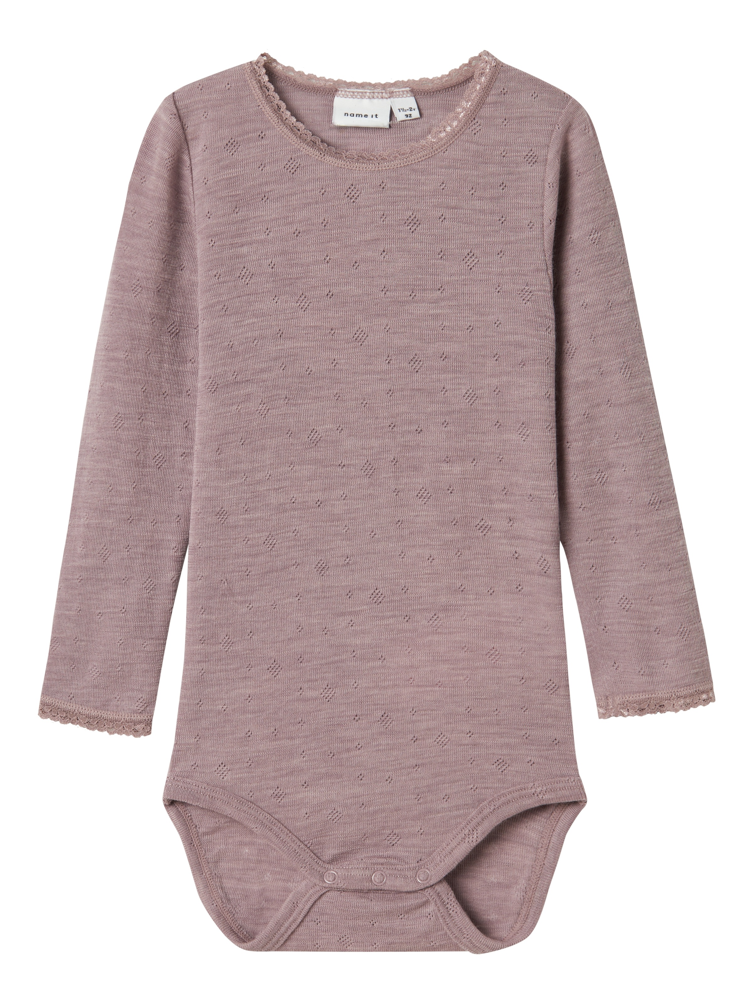 Name It Langarmbody »NMFWANG WOOL NEEDLE LS BODY SOLID NOOS«
