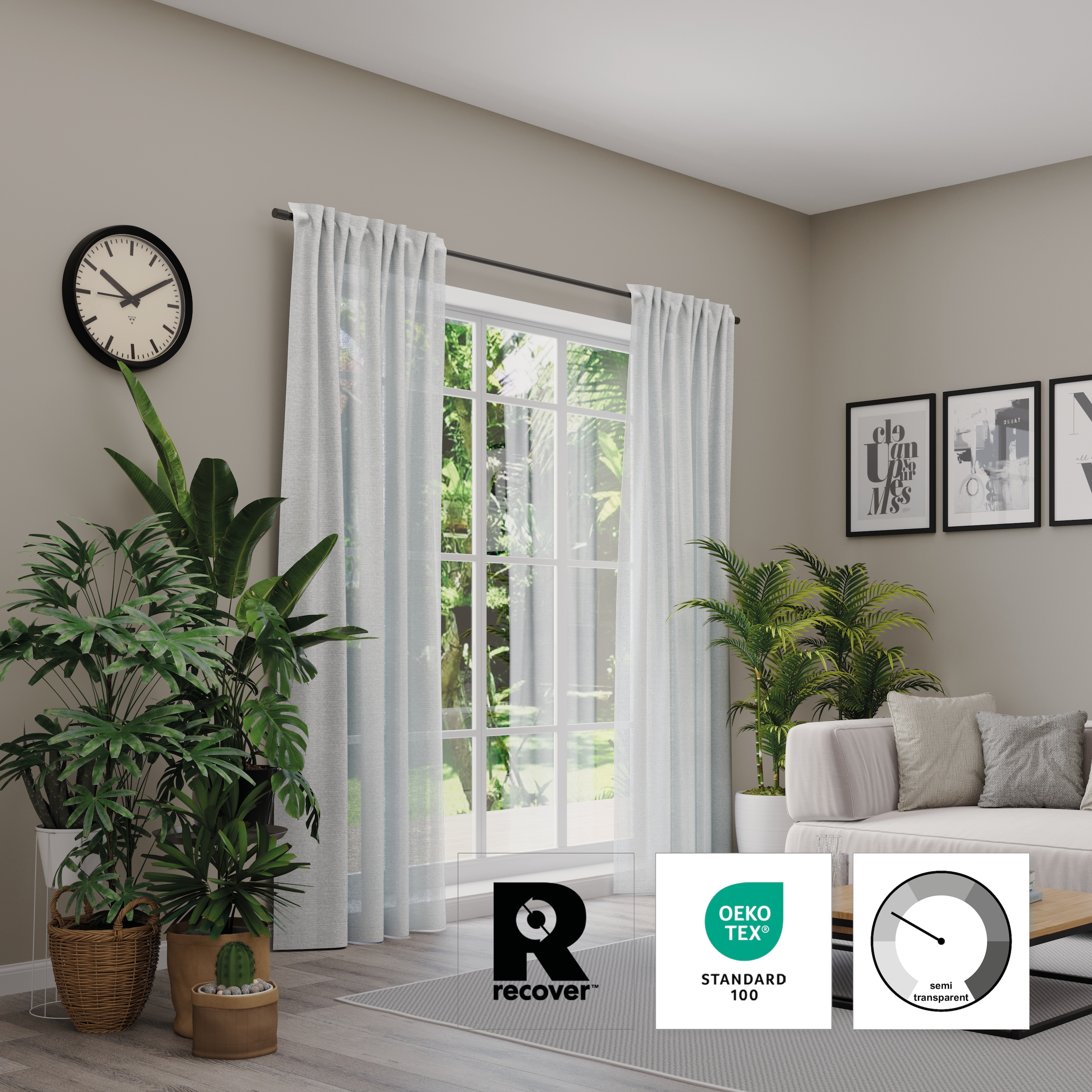 Neutex for you! Vorhang »Alora Eco« Multifunktionsband 1 Stk. tlg.