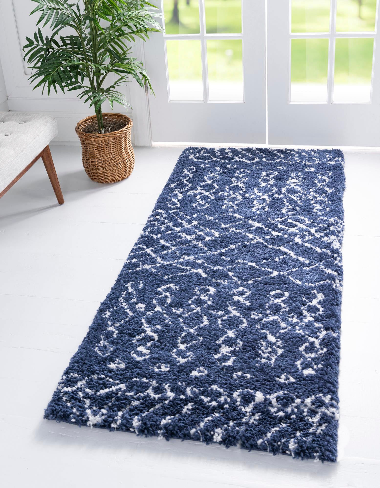 Myflair Möbel & Accessoires Hochflor-Läufer »Temara Shag Lagerräumung«, rechteckig, 51 mm Höhe, Teppich-Läufer, gewebt, Scandi Design, ideal im Flur & Schlafzimmer