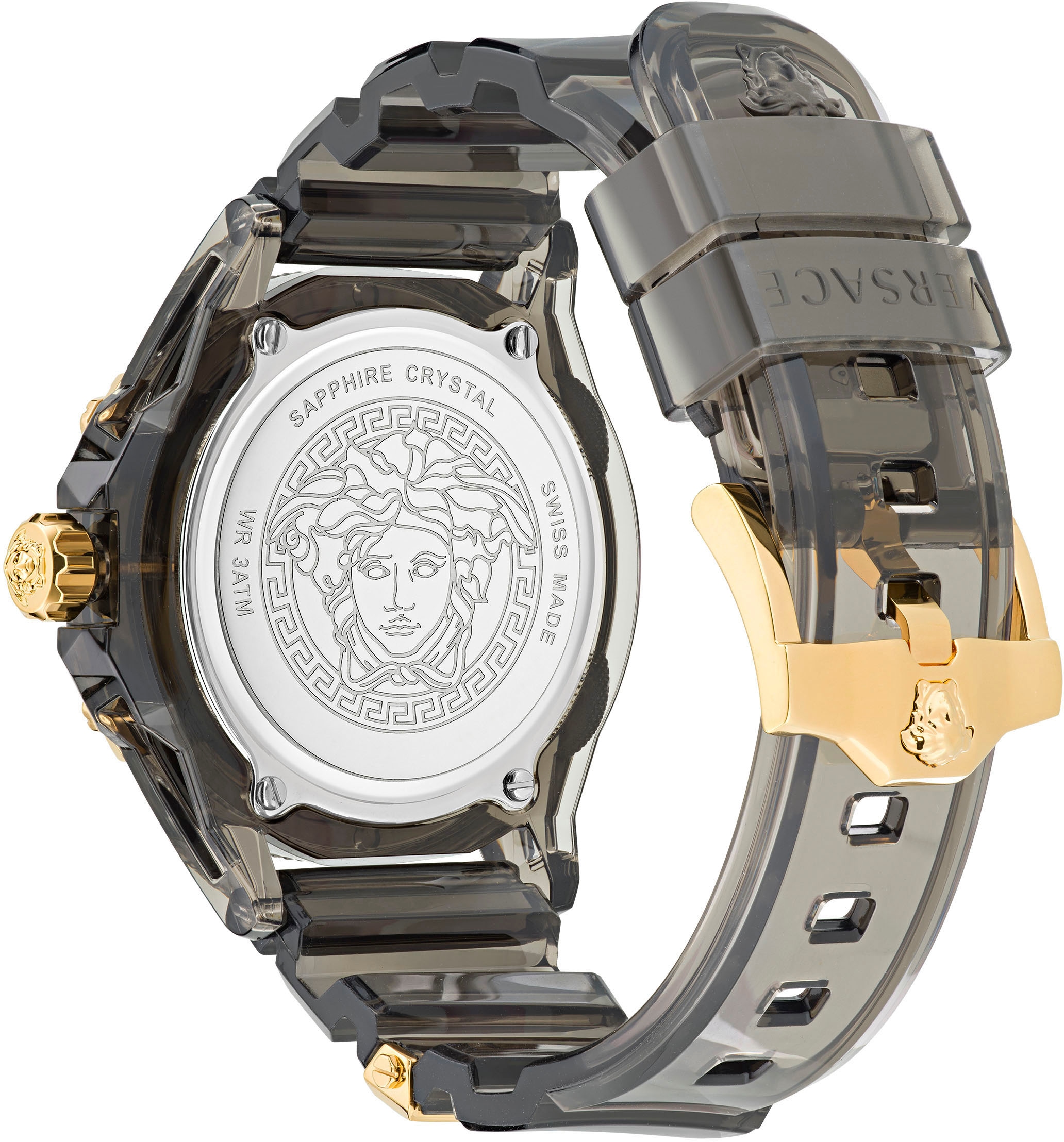 Versace Quarzuhr »ICON ACTIVE, VE6E00123«, Armbanduhr, Herrenuhr, Swiss Made, Leuchtzeiger, Saphirglas, analog