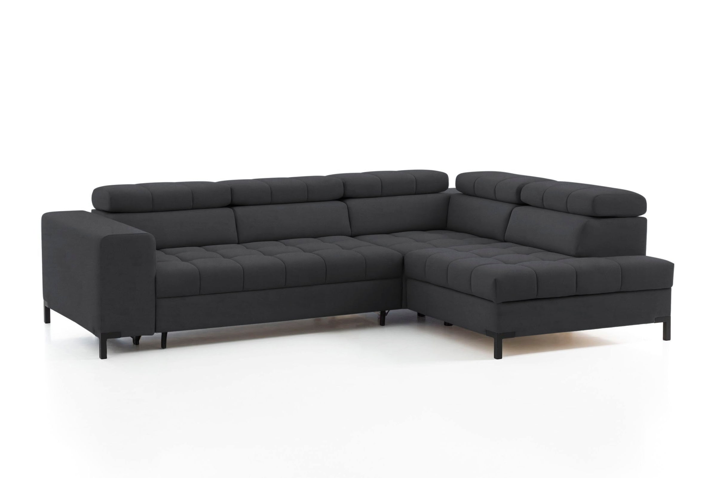 exxpo - sofa fashion Ecksofa »Bocco, hochwertige Verarbeitung, toller Sitzkomfort, bequem, L-Form«, wahlweise mit Bettfunktion u. Bettkasten, inkl. Kopfteilverstellung