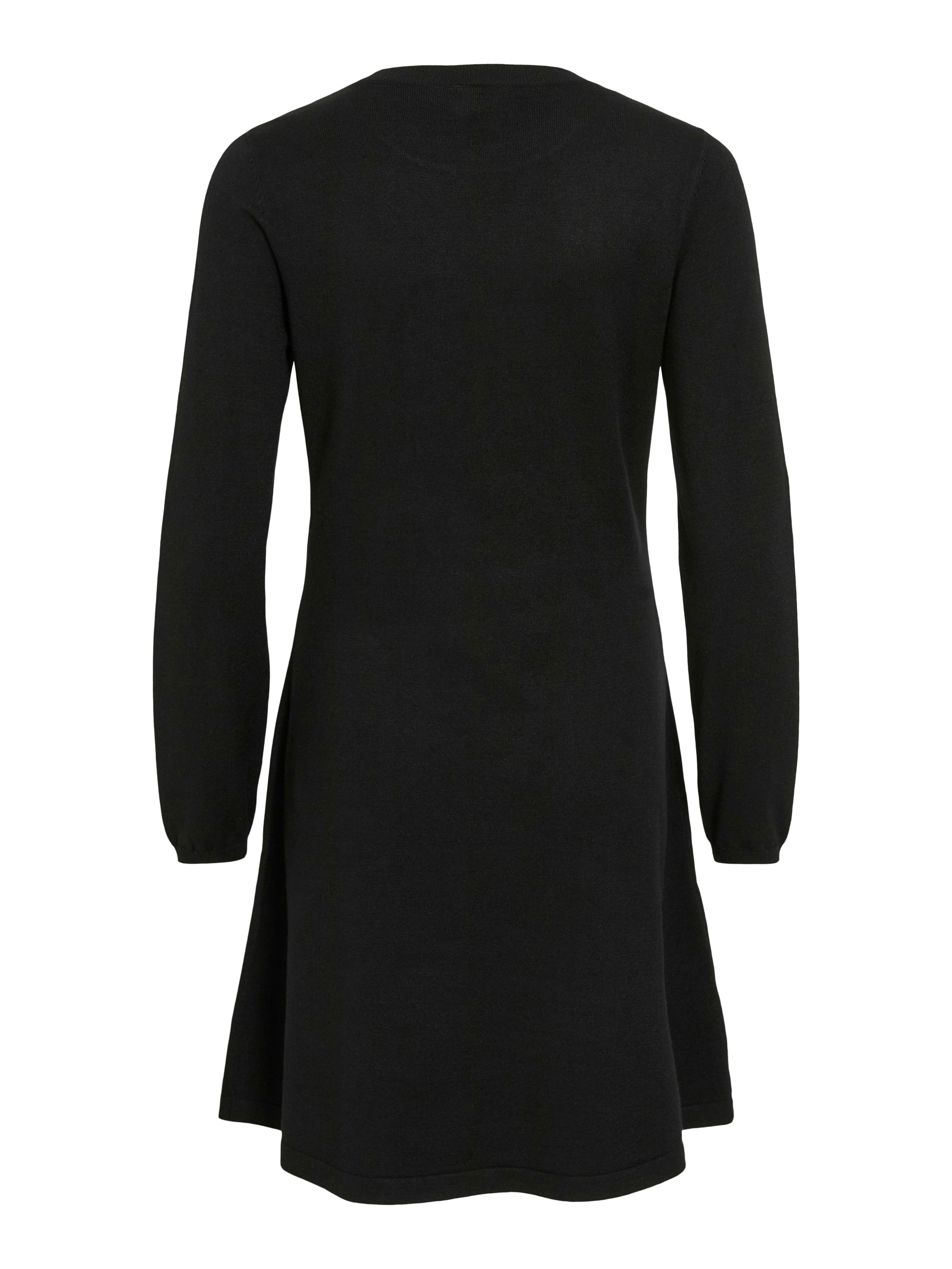 Vila Strickkleid »VICOMFY A-LINE O-NECK KNIT DRESS - NOOS« Materialmix, normal geschnitten