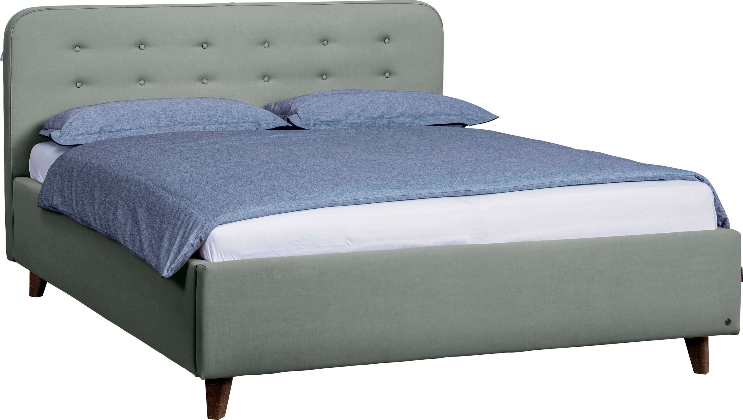 TOM TAILOR Polsterbett »NORDIC BED«, mit Knopfheftung im Kopfteil, Füße wengefarben