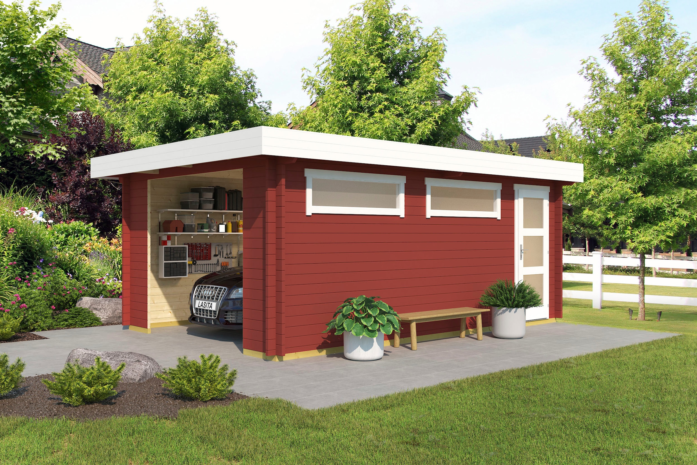 LASITA MAJA Garage »Canberra«, (Mit zusätzliche Eingang)