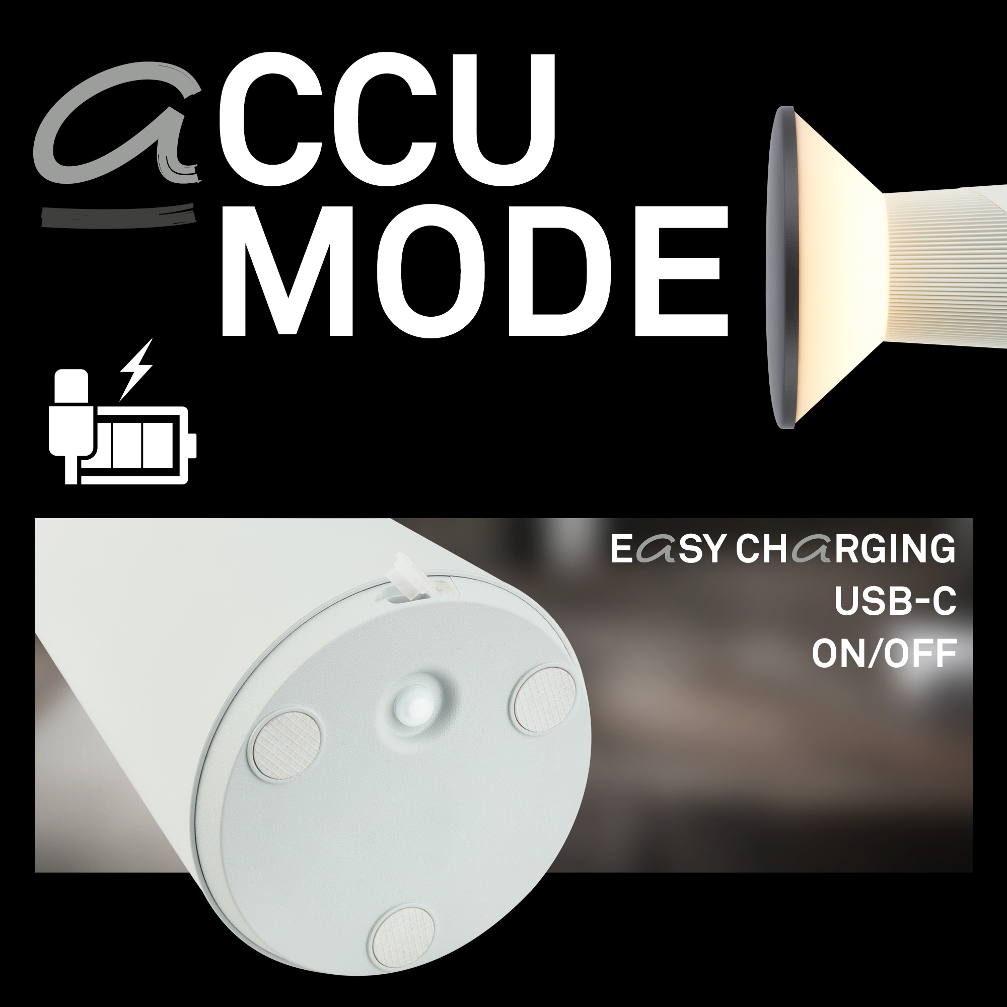 Briloner Leuchten LED Tischleuchte »PILIA« LED-Board 1 Stk. Warmweiß 15x24 cm, Akku tauschbar, Indoor/Outdoor, Wohnzimmer, Balkon