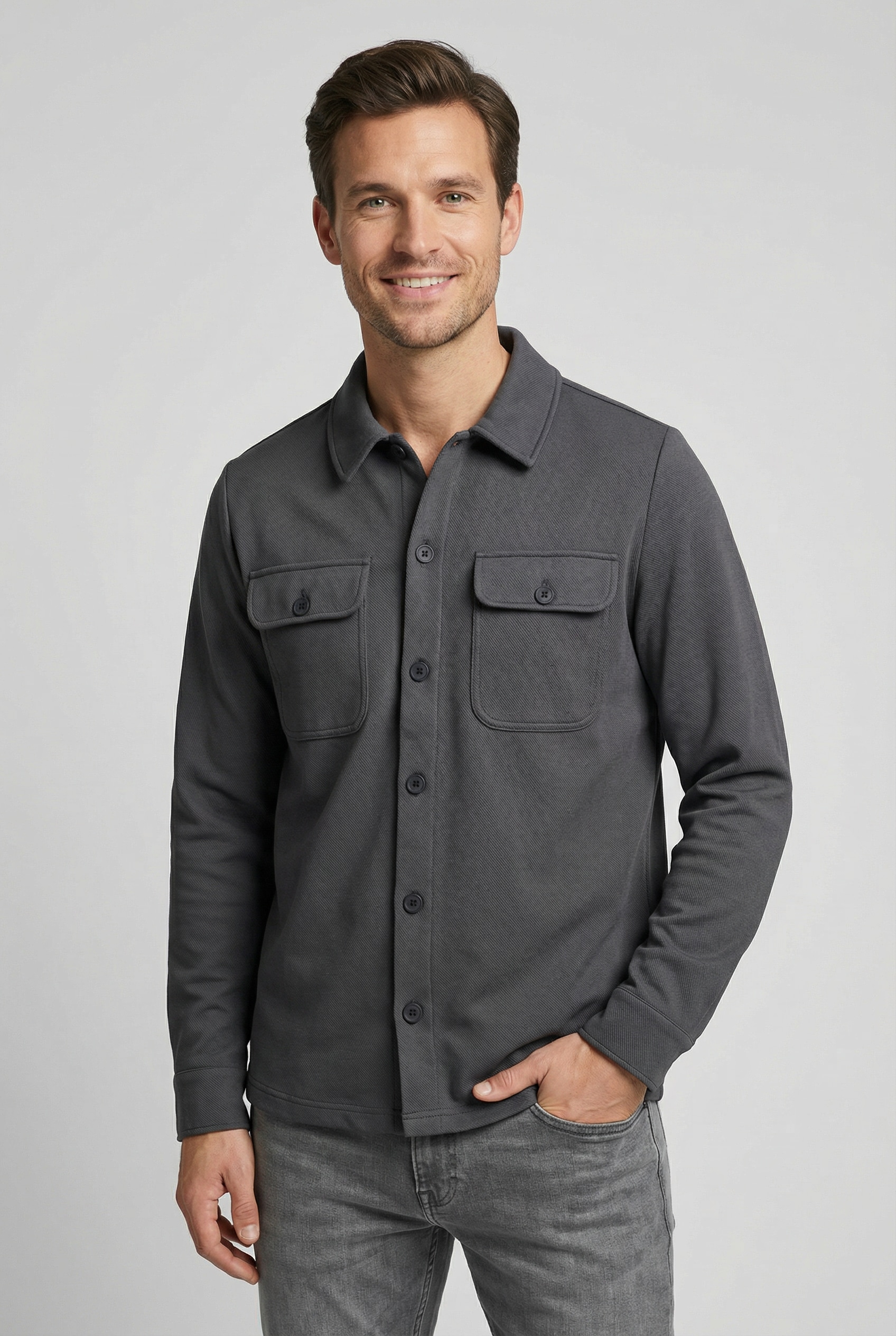 ONLY & SONS Langarmhemd »ONSNEWKODYL OVERSHIRT SWEAT NOOS« Materialmix, regular fit