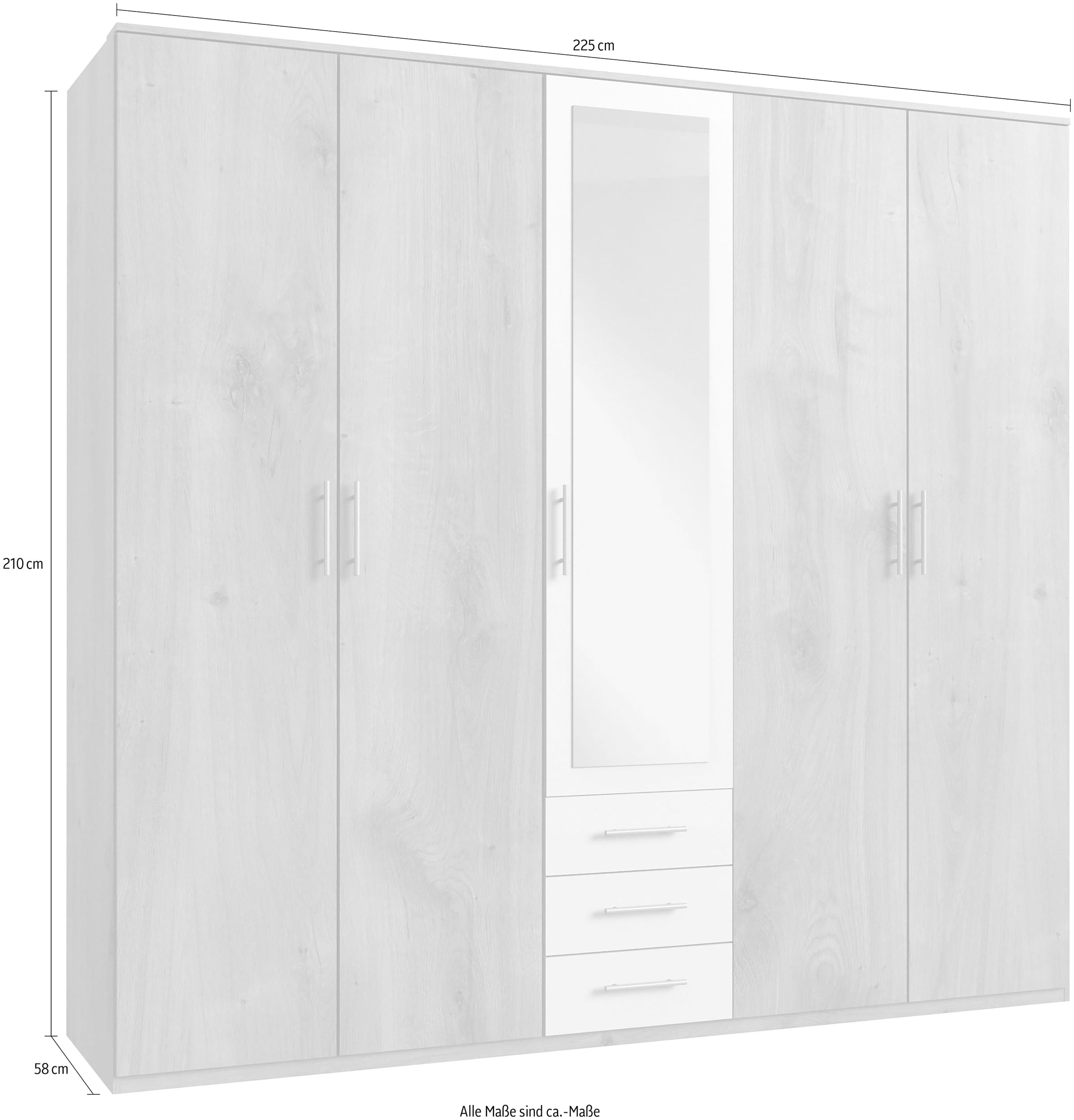 Wimex Kleiderschrank »Ben« mit jeweils drei Schubkästen