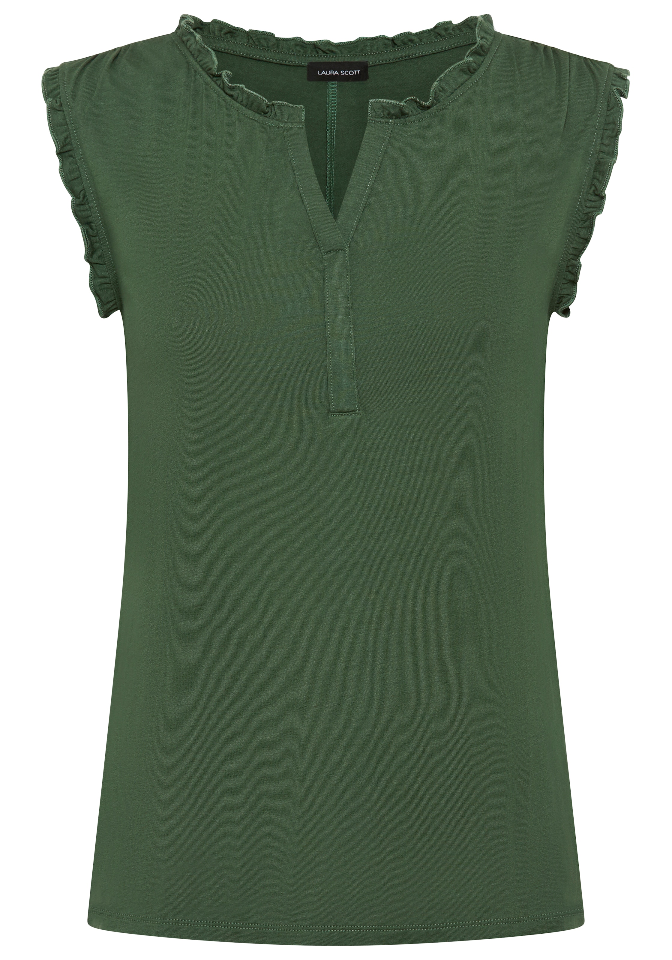 Laura Scott Tanktop ärmellos, Rüschen-Details, aus Viskose und Elasthan