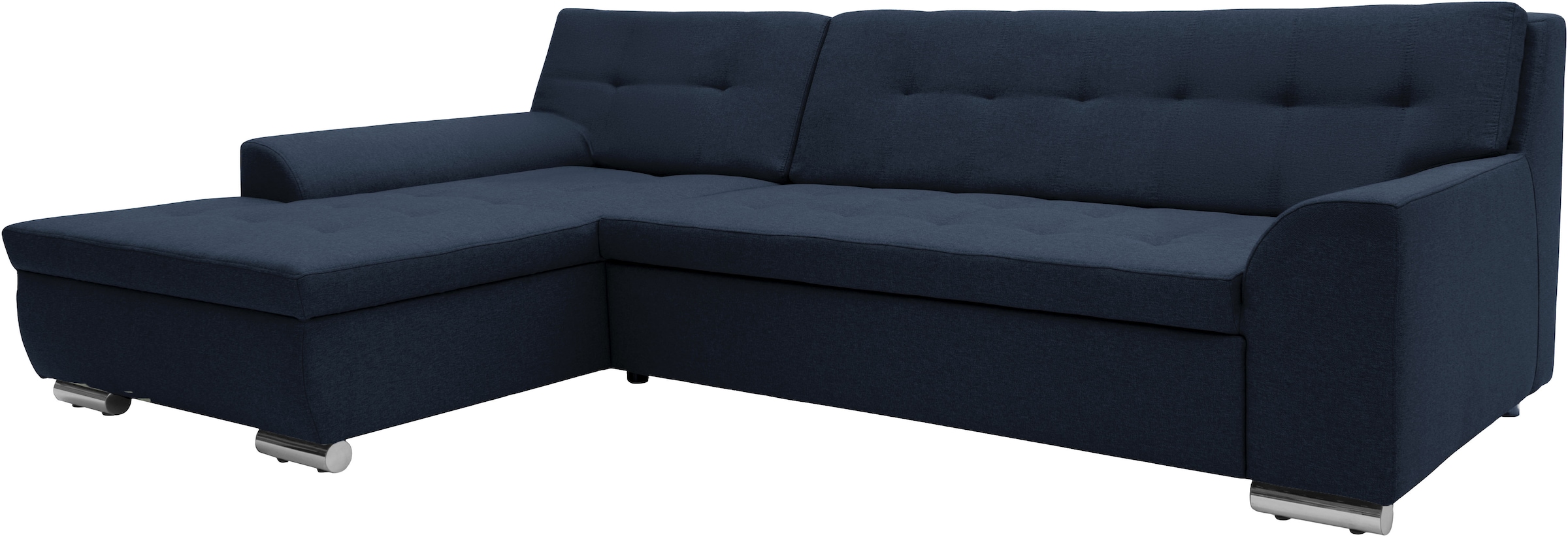 OTTO home Ecksofa »Torrnby 268 x 178 cm, mit Steppungen, modern & stabil« L-Form, aus pflegeleichtem, weichem Luxus-Microfaser