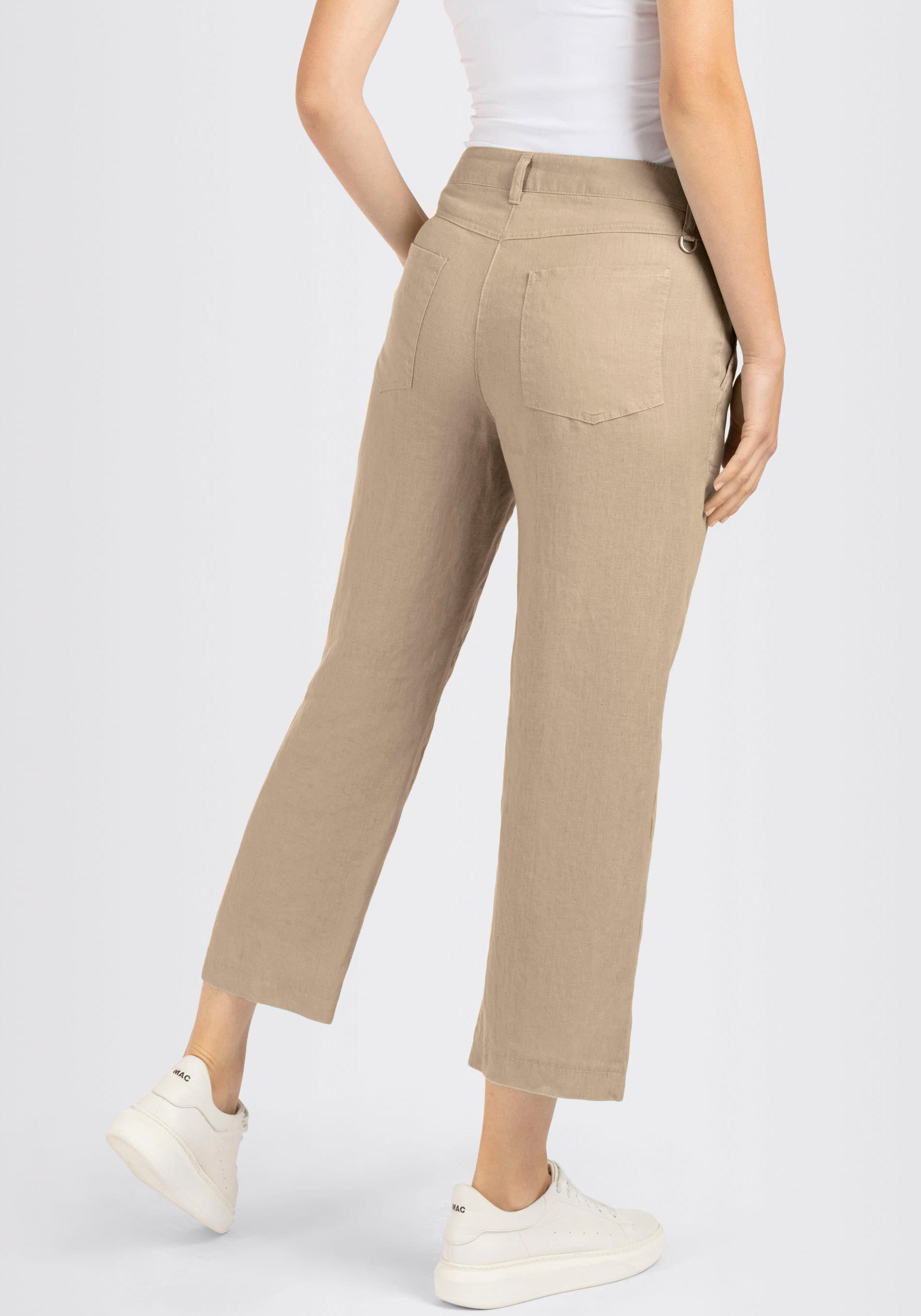 MAC Leinenhose »NORA cropped«  Sommerhose temperaturausgleichend und angenehm auf der Haut