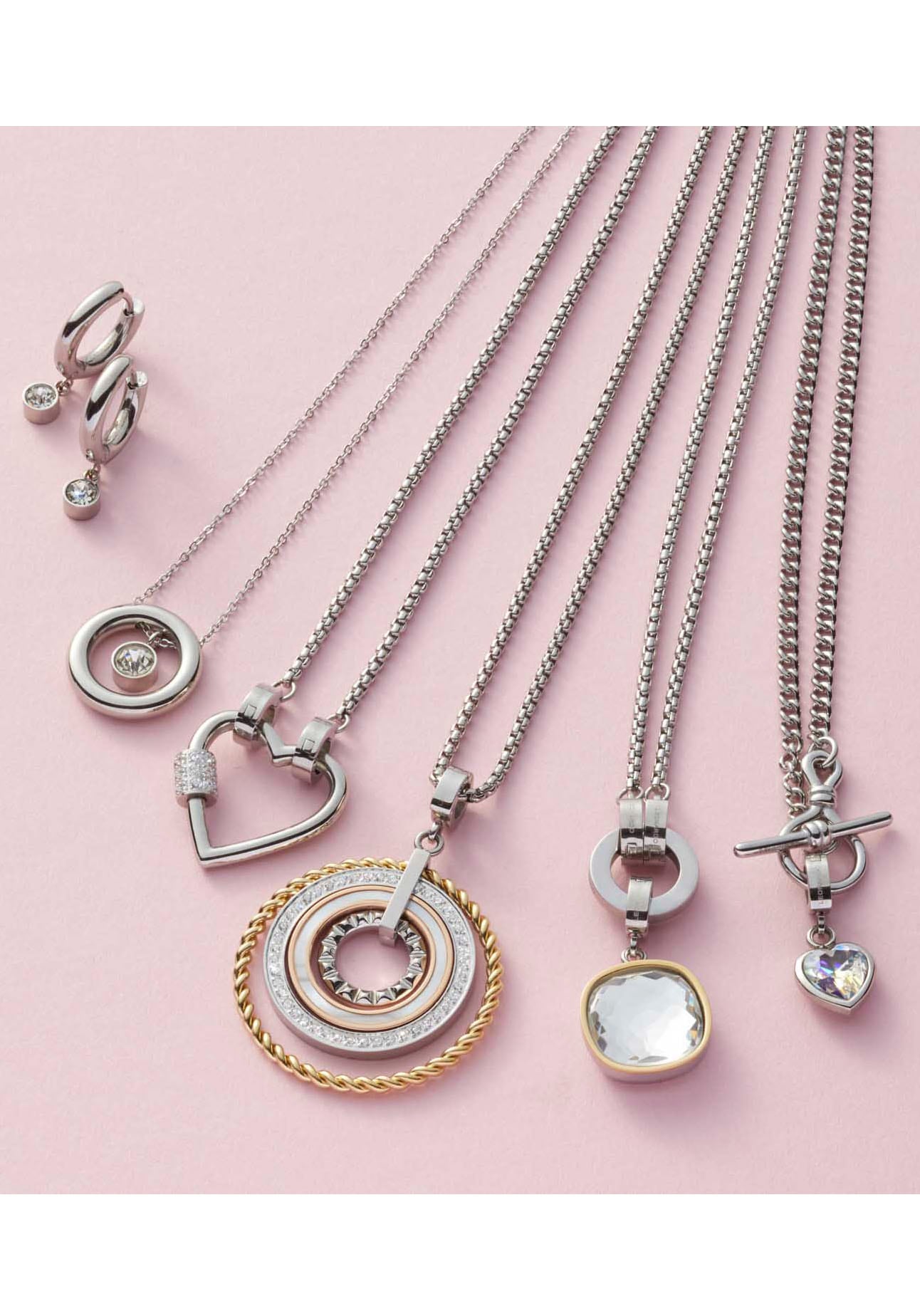 LEONARDO Charm-Kette »Minou Clip&Mix, 021804«, mit Zirkonia (synth.)