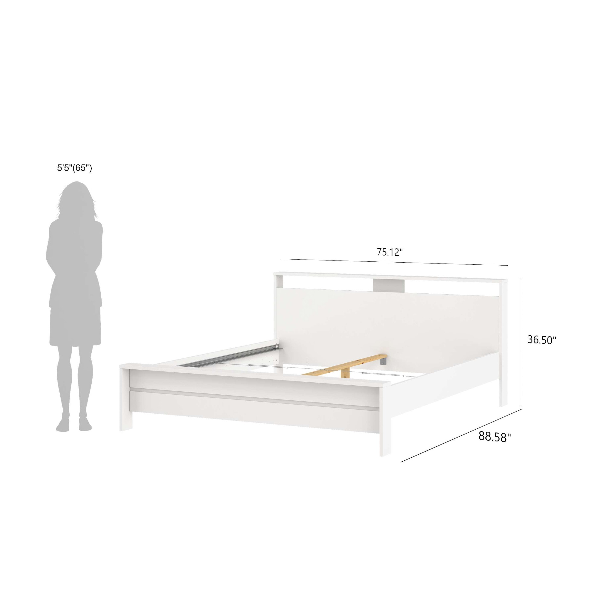 Home affaire Bettgestell »Next Bett 180 x 200 cm« Modernes Bett mit Ablagefach und verstellbarem Lattenrost.
