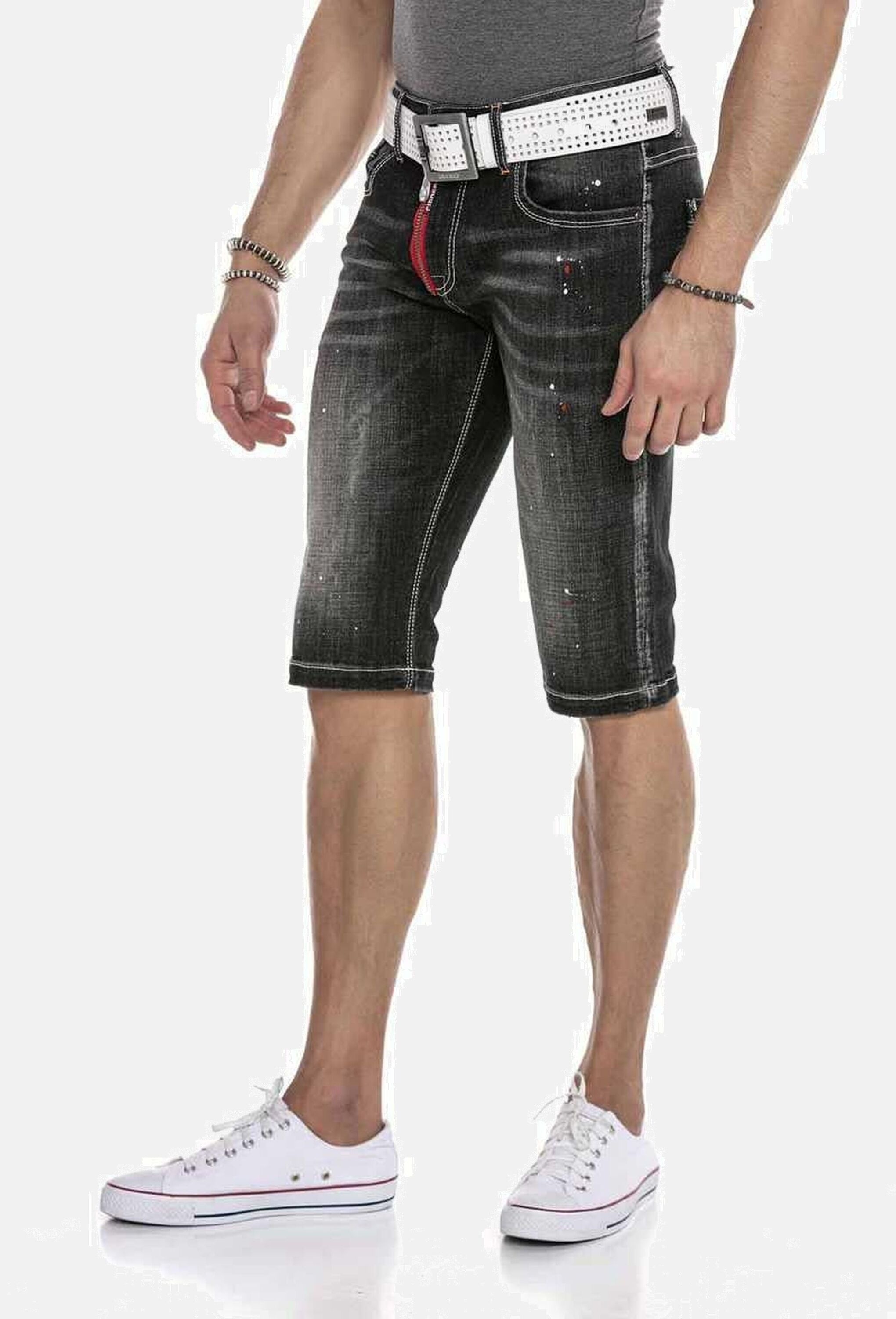 Cipo & Baxx Jeansbermudas »Cipo & Baxx Bermuda & Short« mit trendigen Farbklecksen, CK240