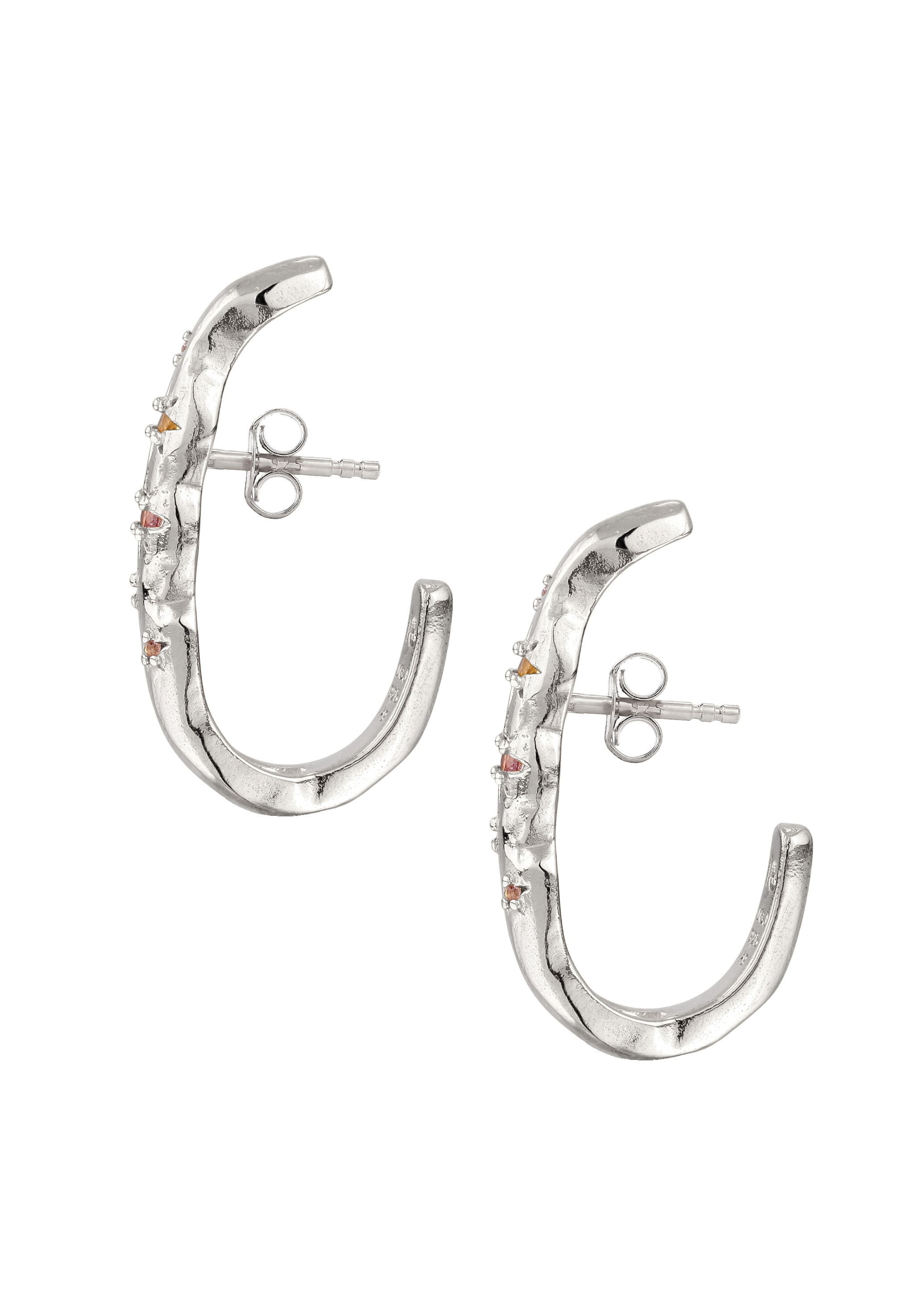 HAZE & GLORY Paar Ohrstecker »Ohrringe Synthetische Turmalin Gelb Citrine 925 Sterling Silber«