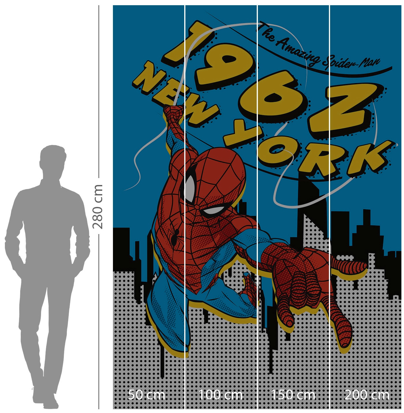 Komar Vliestapete »Spider-Man 1962«, 200x280 cm (Breite x Höhe)