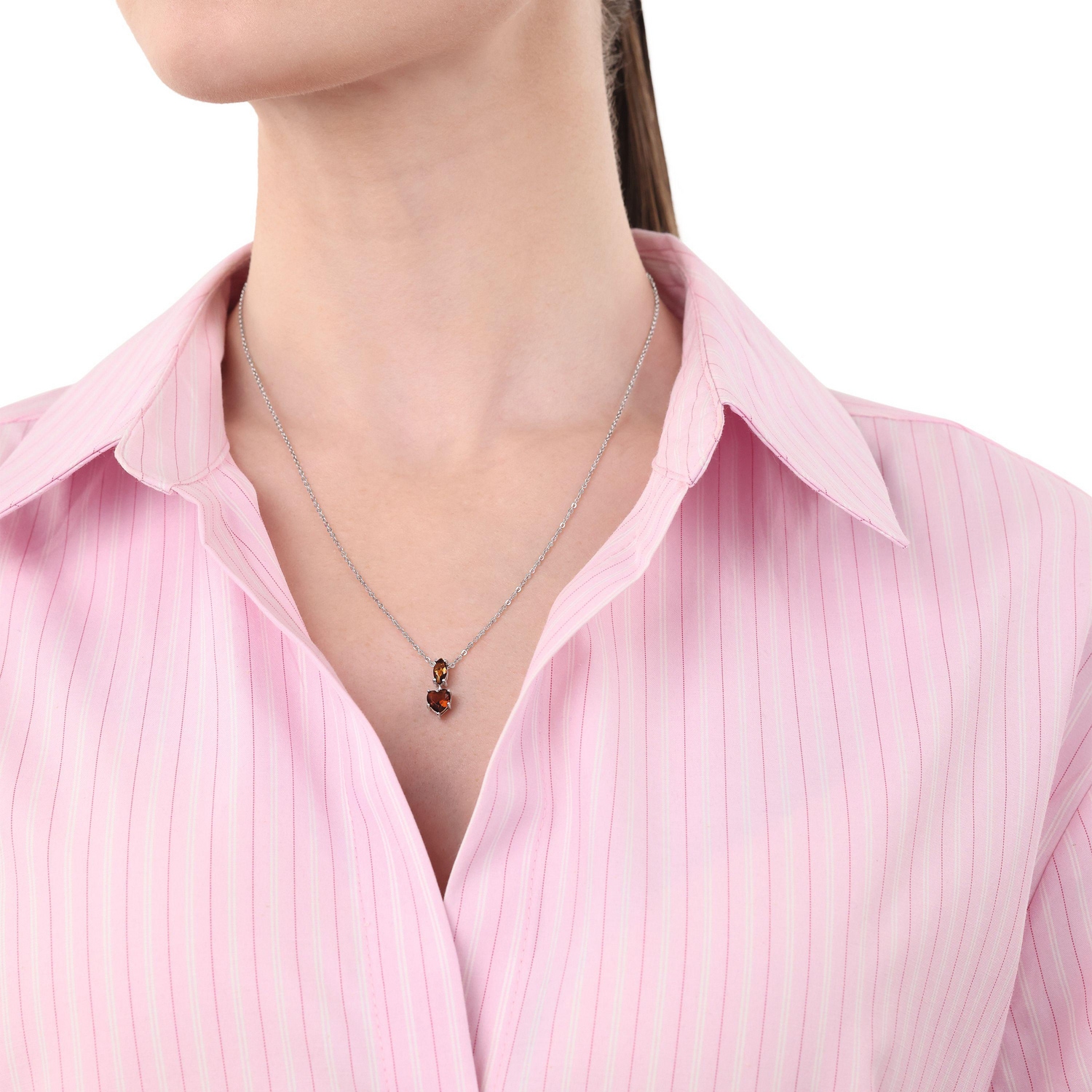 Amor Kette mit Anhänger »Schmuck Geschenk, Herz« mit Glasstein