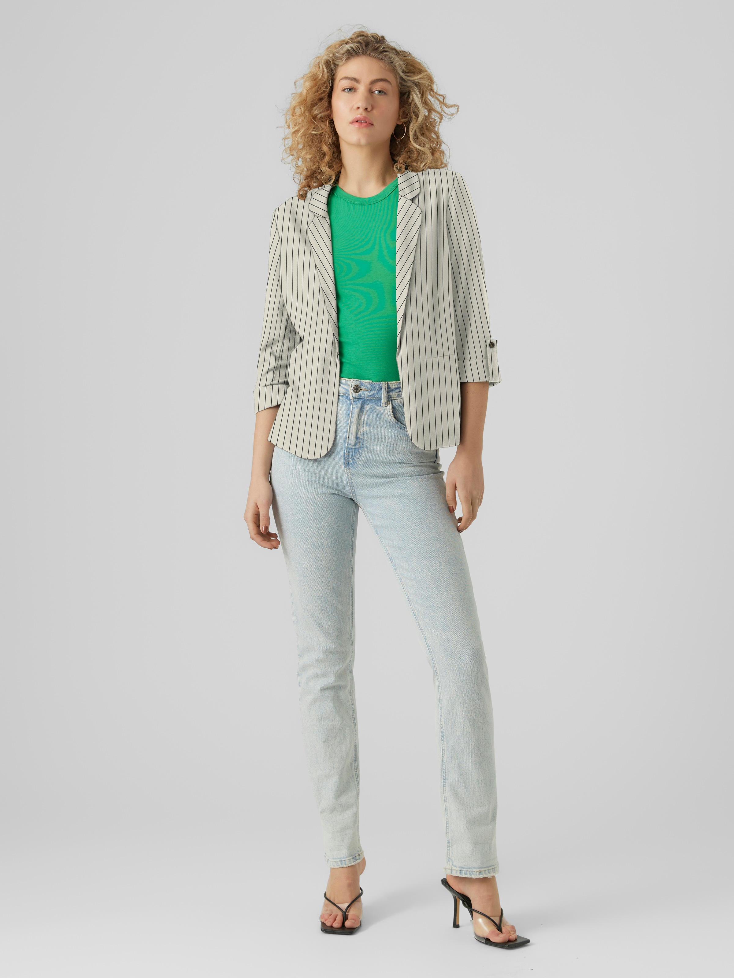 Vero Moda Kurzblazer »VMJESMILO 3/4 LOOSE BLAZER WVN GA NOOS«, mit Leinen