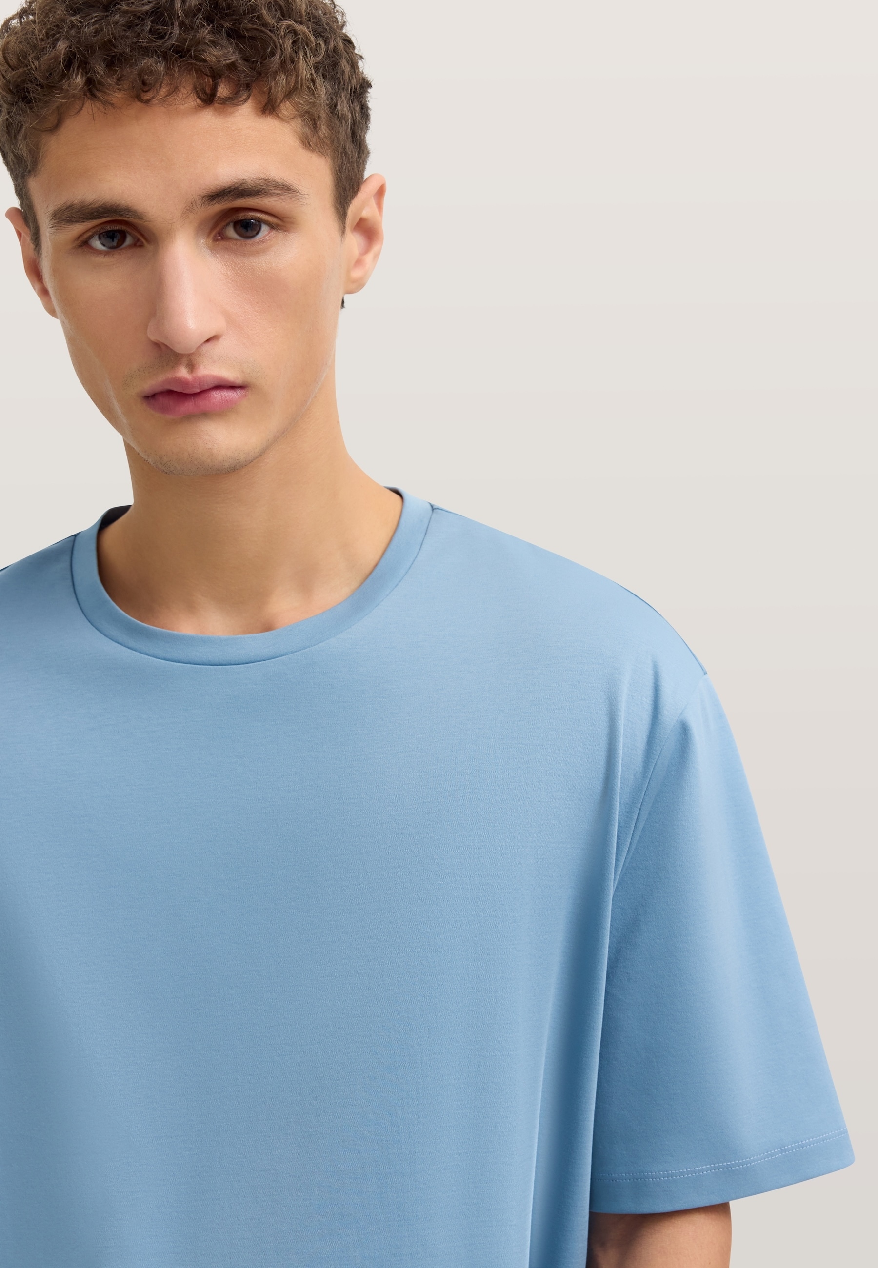 bugatti T-Shirt elegant mit Rundhals