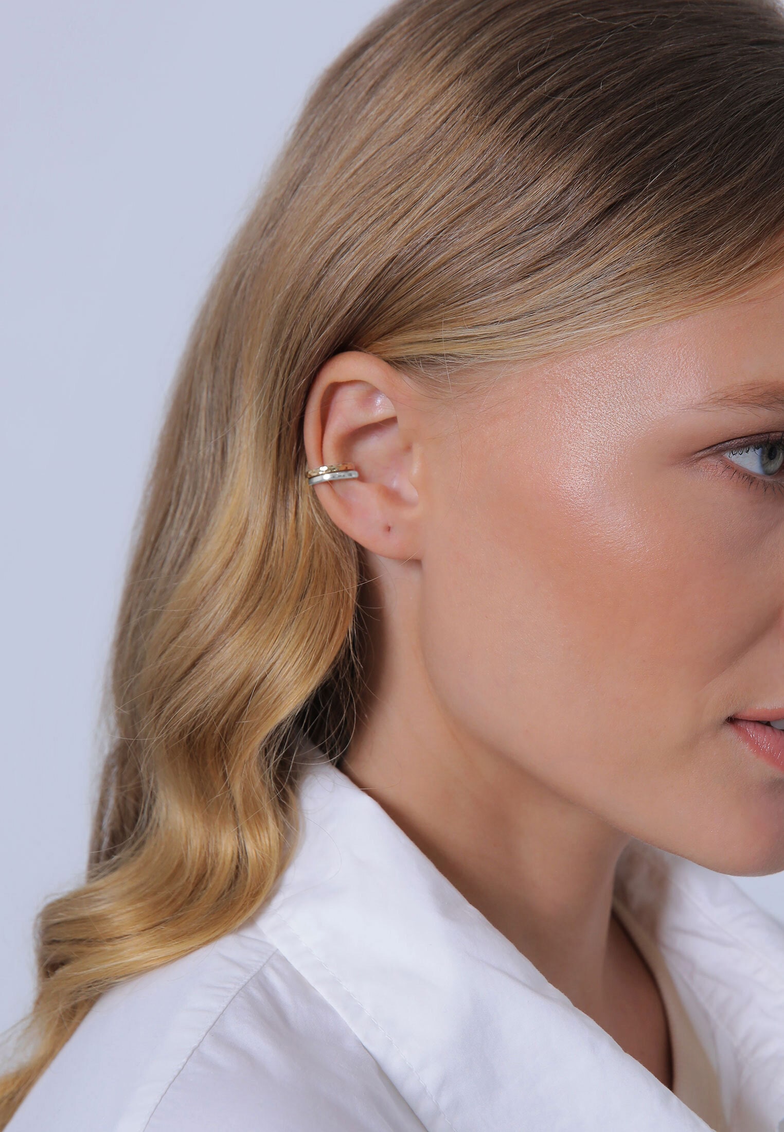Elli Paar Ohrklemmen »Ohrringe Earcuff Set Organic Look 925 Silber«