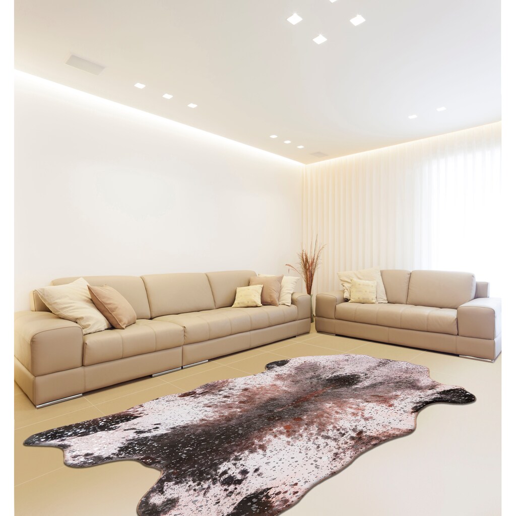 calo-deluxe Teppich »Loreta 500«, fellförmig, Kunstfell, Wohnzimmer