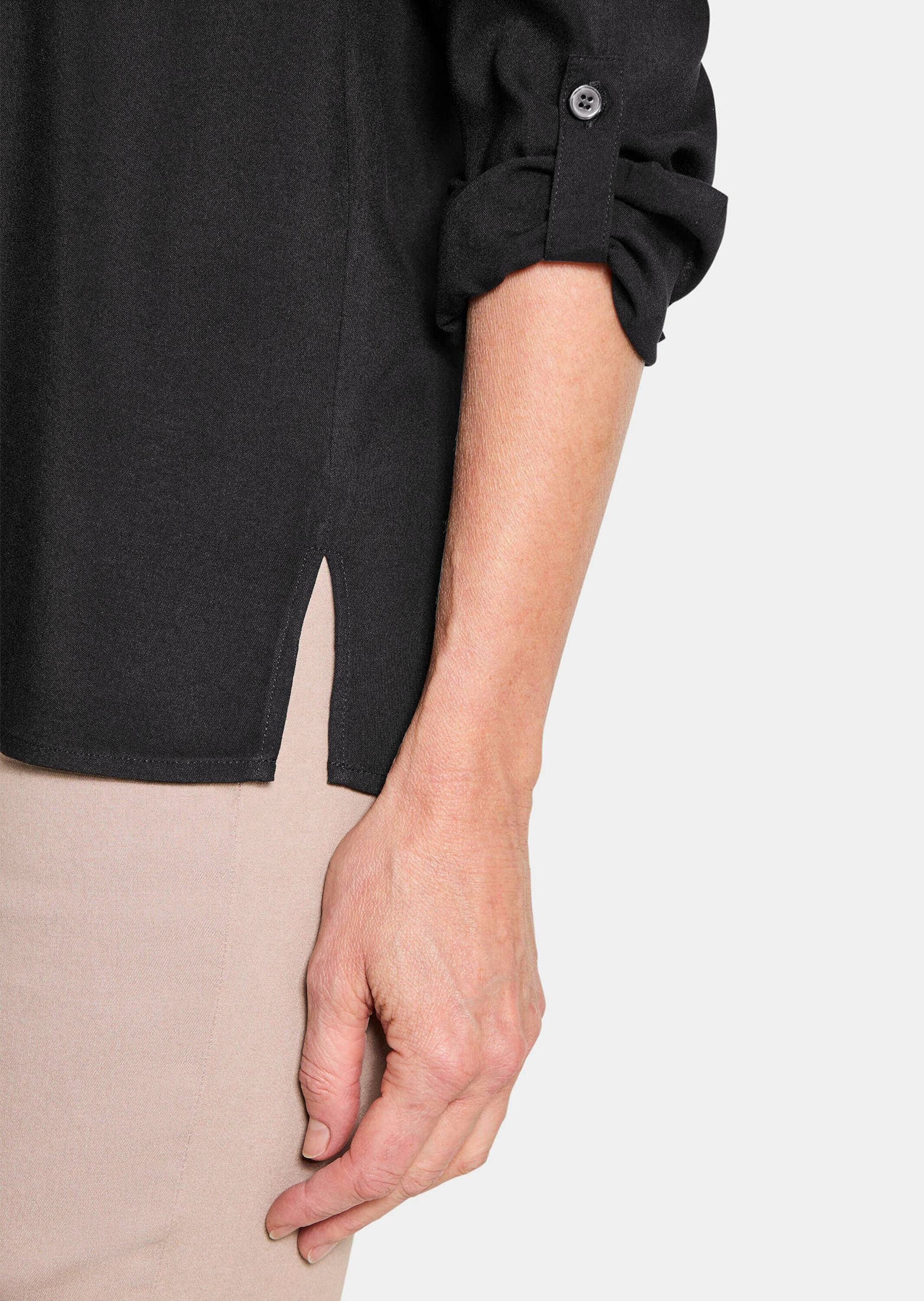 GOLDNER Klassische Bluse »Kurzgröße Zeitlose Viskosebluse mit Hemdkragen« Hemdkragen