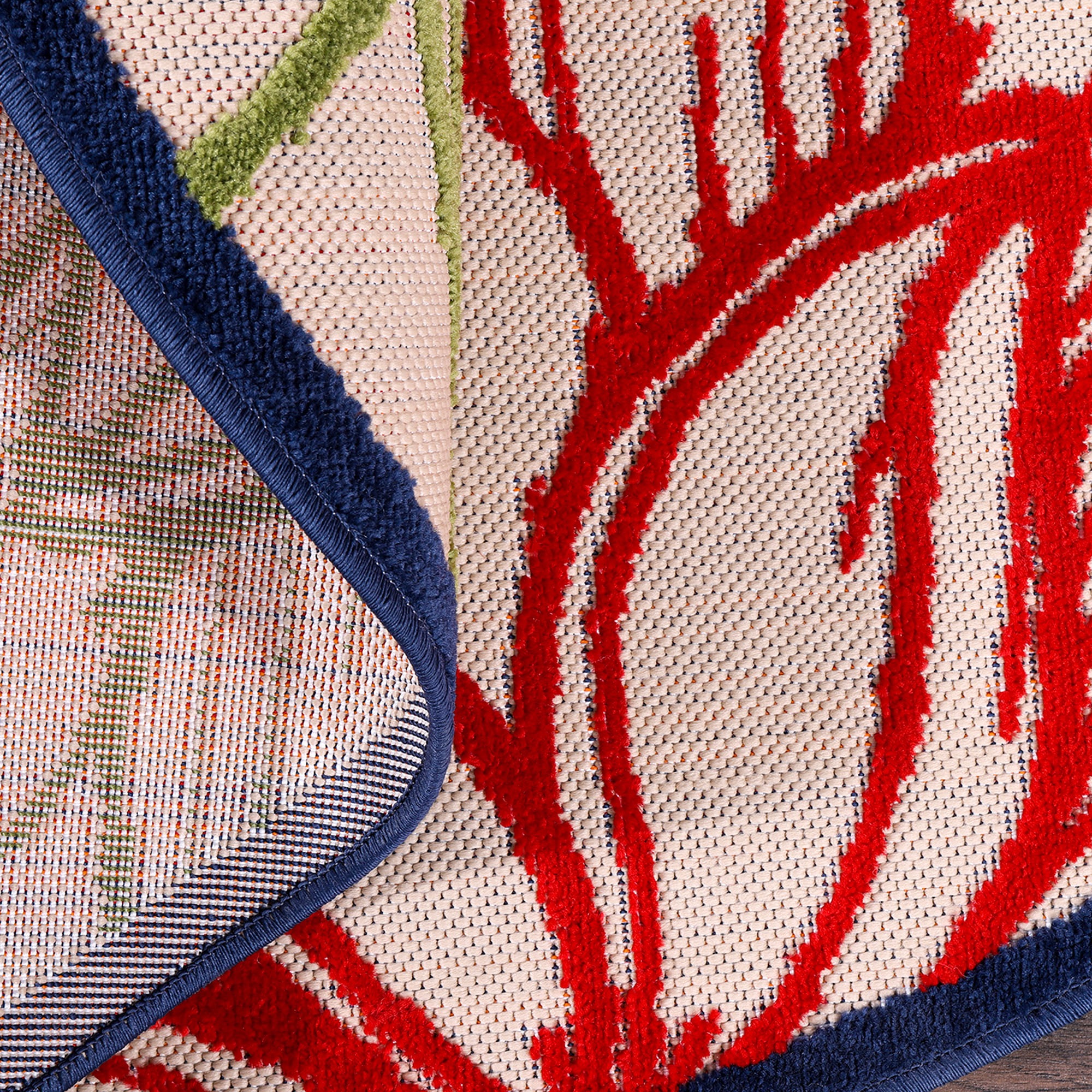 Sanat Teppich »Floral 2 Outdoor«, rund, 6 mm Höhe, In- und Outdoor geeignet, florales Design, Balkon, Terasse