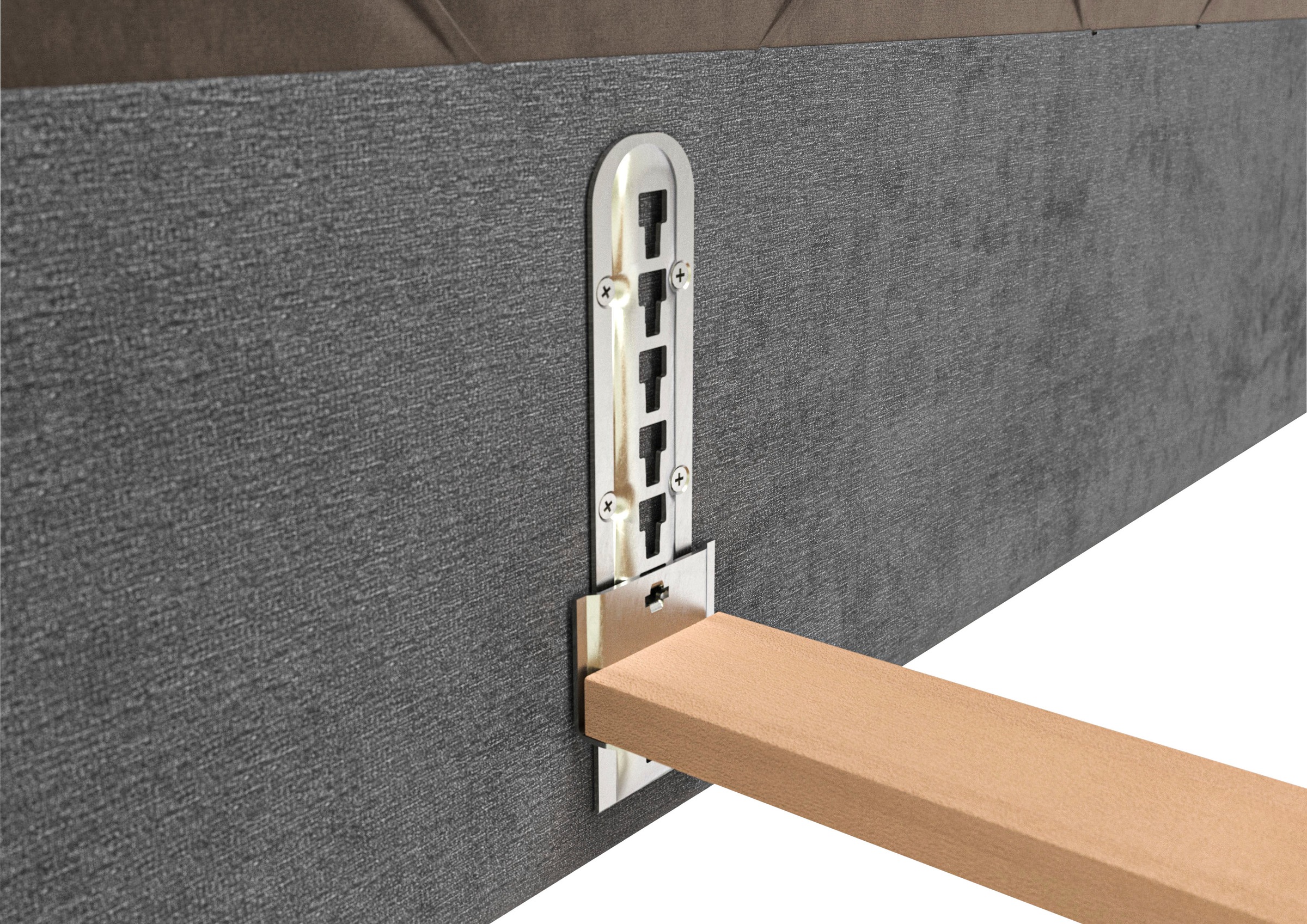 Leonique Polsterbett »Elloree, in 4 Breiten bis 200cm, auch in Leder« Kopfteilhöhe 105 cm, belastbar bis 280 kg, auch in Überlänge 220cm