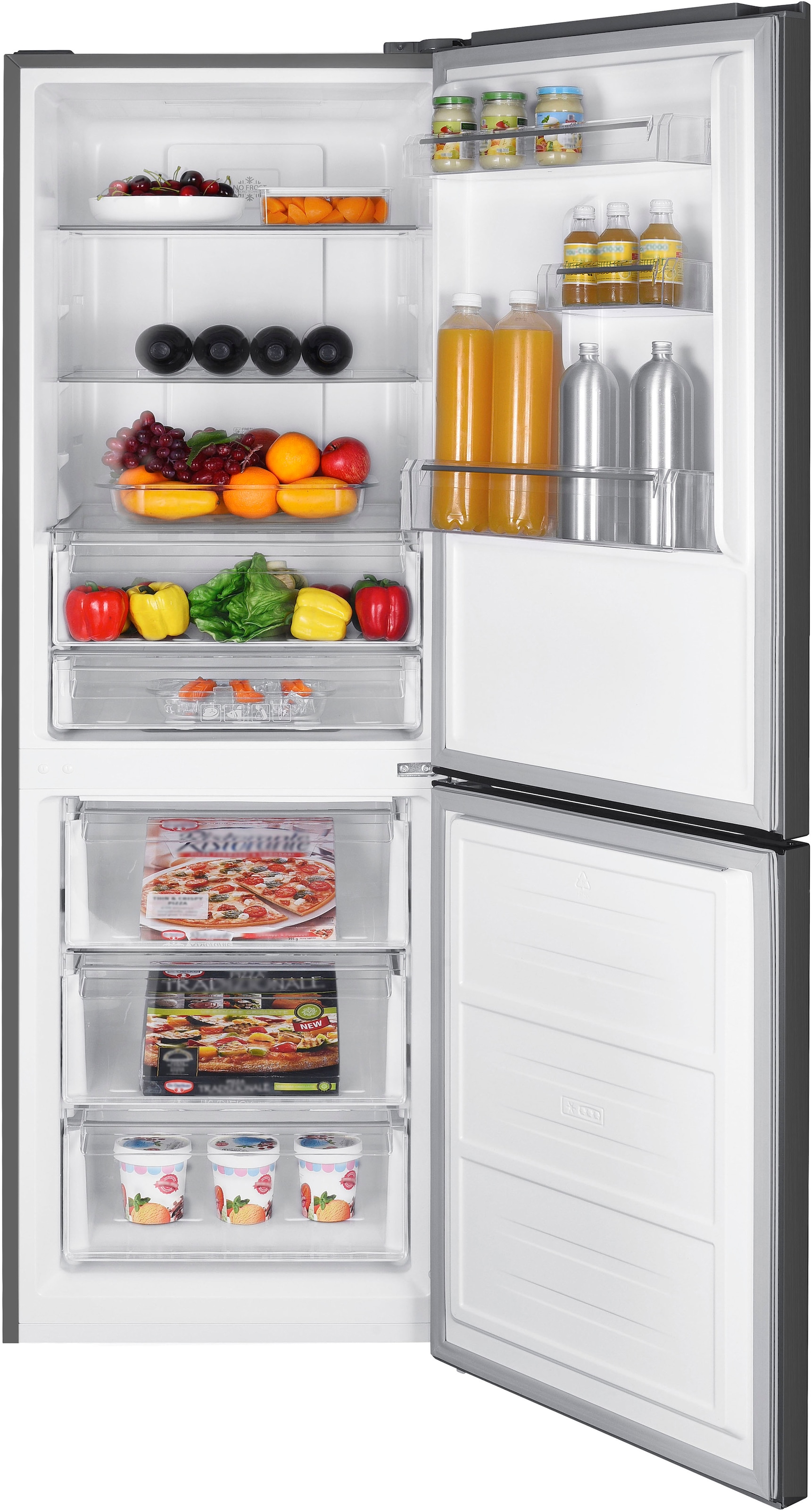 Hanseatic Kühl-/Gefrierkombination »HKGK18560BNFI« 185 cm hoch 60 cm breit