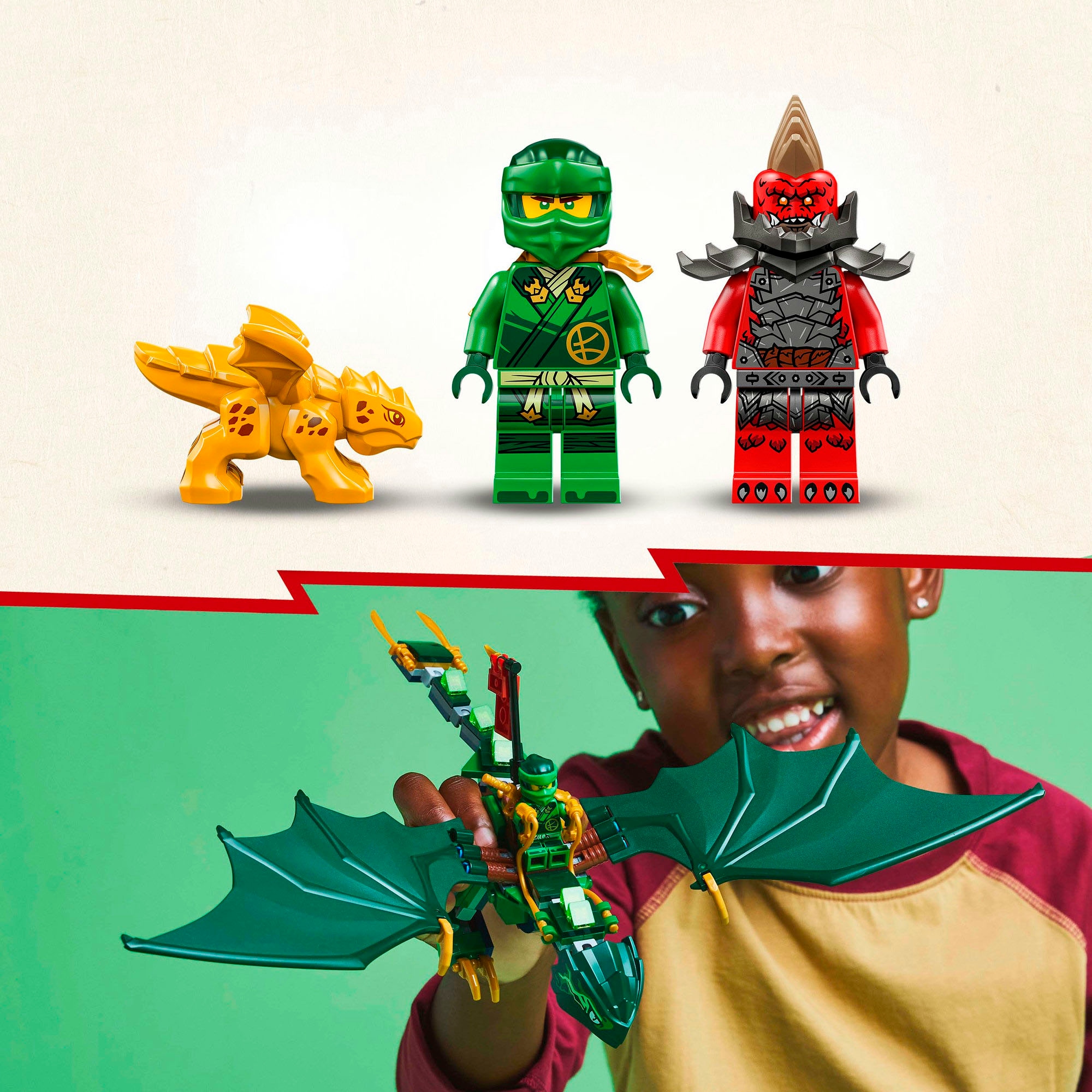LEGO® Konstruktionsspielsteine »Lloyds grüner Walddrache (71829), LEGO Ninjago«, (128 St.), Made in Europe
