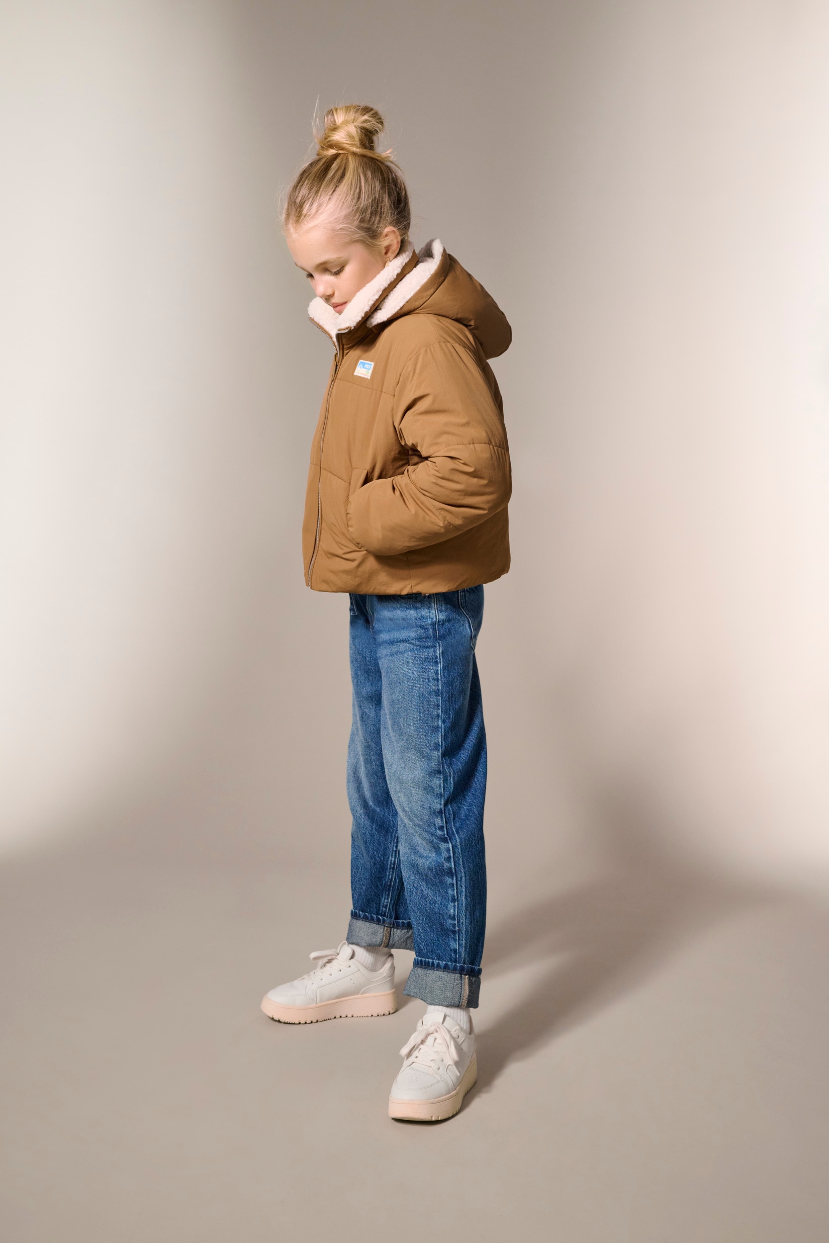 KIDS ONLY Steppjacke »KOGMARIA REVERSIBLE PUFFER JACKET OTW«, mit Kapuze, als Plüschjacke oder Steppjacke tragbar