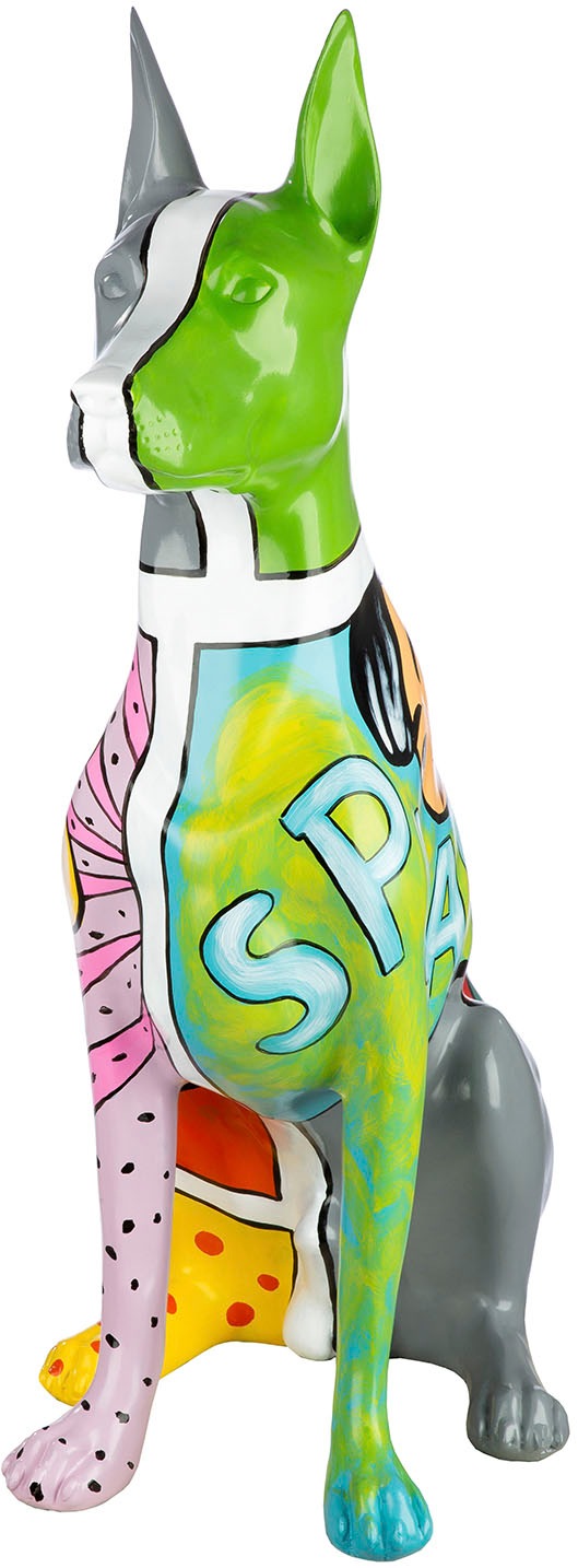 Gilde Tierfigur »Figur Hund Dobermann mehrfarbig H. 70 cm« in bunt, Größe B/H/T: 50 cm x 70 cm x 28 cm
