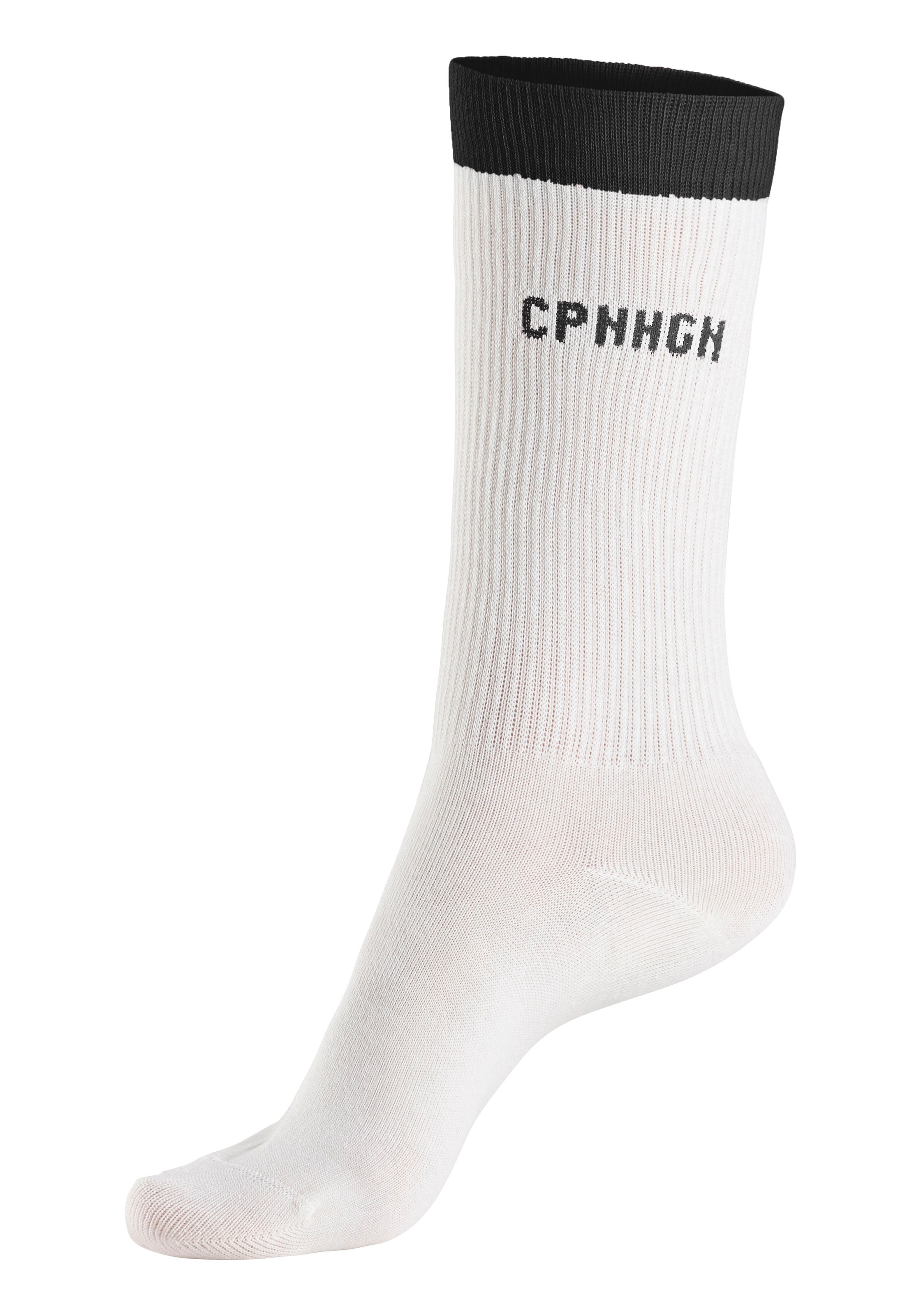 Copenhagen Studios Tennissocken, (Packung, 2 Paar), mit kontrastfarbenem Bund