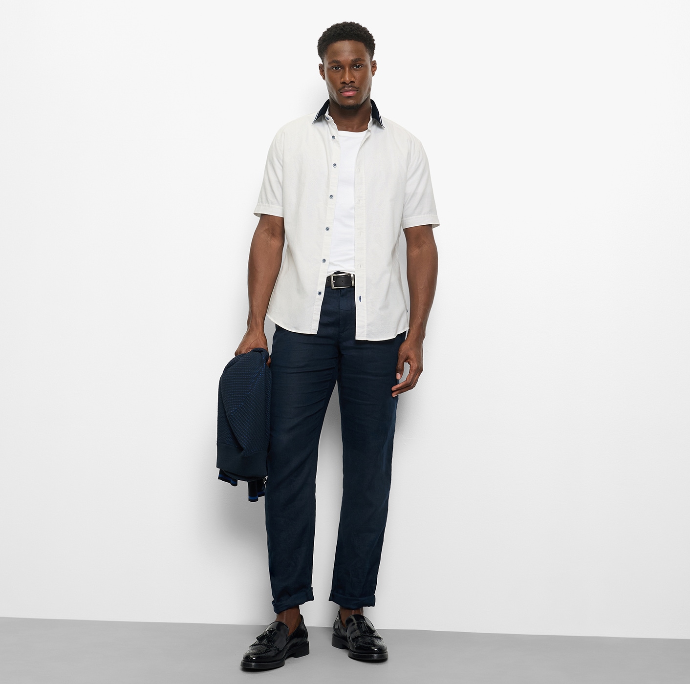 OLYMP Kurzarmhemd Freizeithemd, Polokragen, regular fit