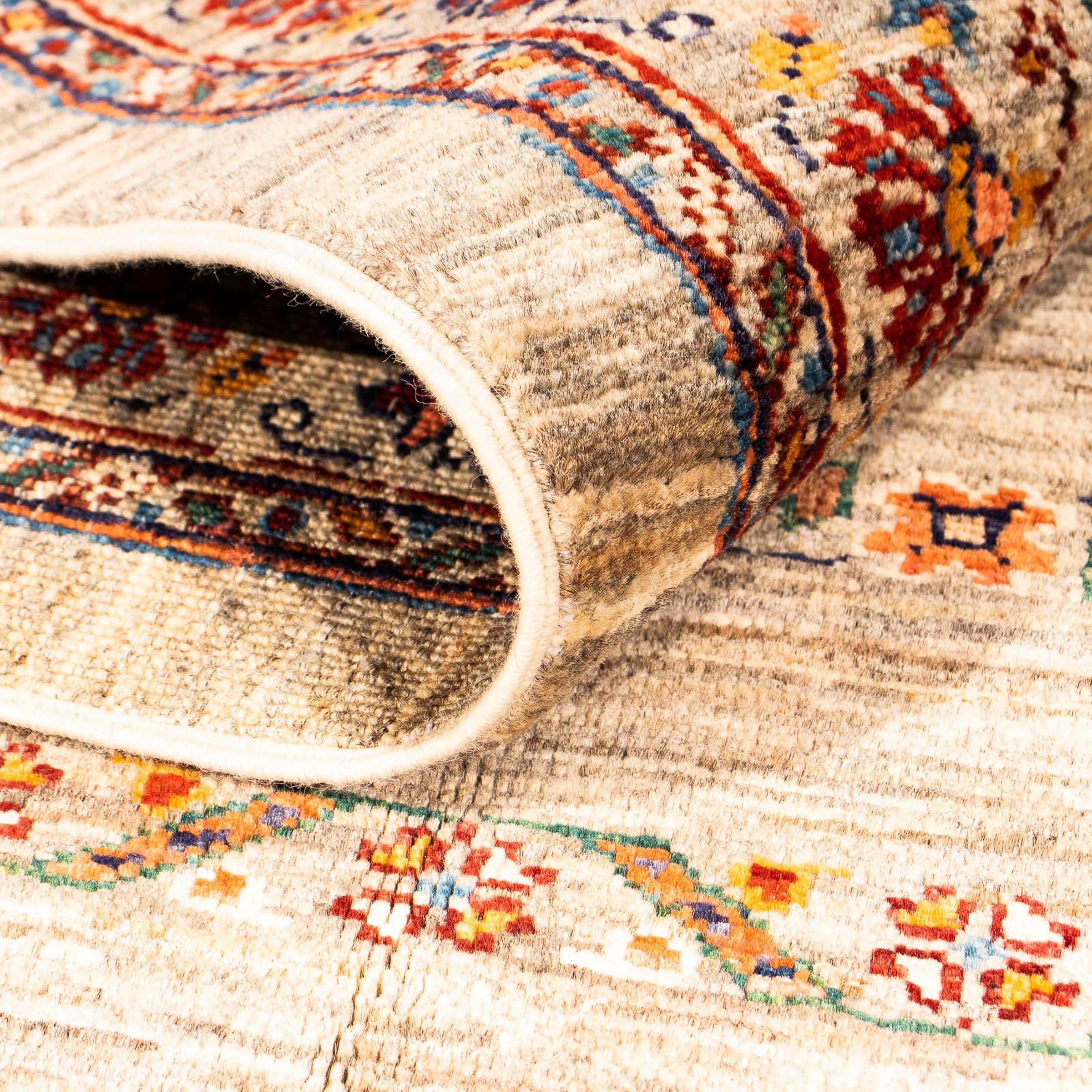 morgenland Orientteppich »Bidjar Indus 240 x 166 cm beige«, rechteckig, Wohnzimmer, Handgeknüpft, Einzelstück mit Zertifikat