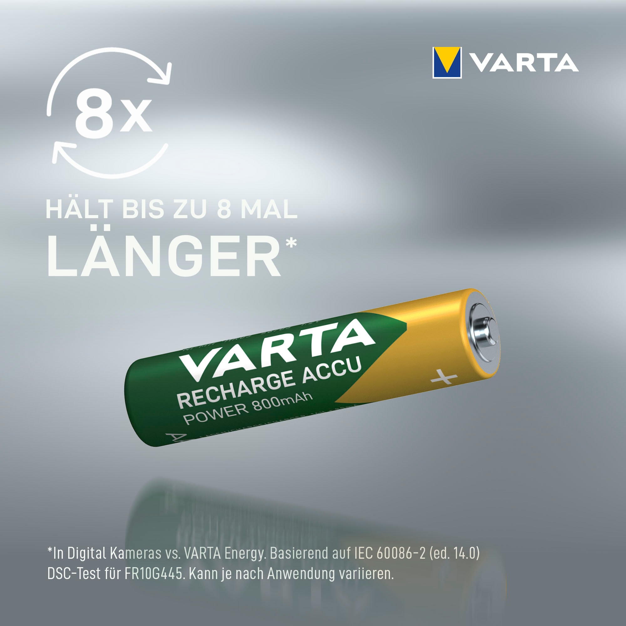 VARTA Akkupacks »Recharge Accu Recycled AAA 800 mAh«, Micro, 800 mAh