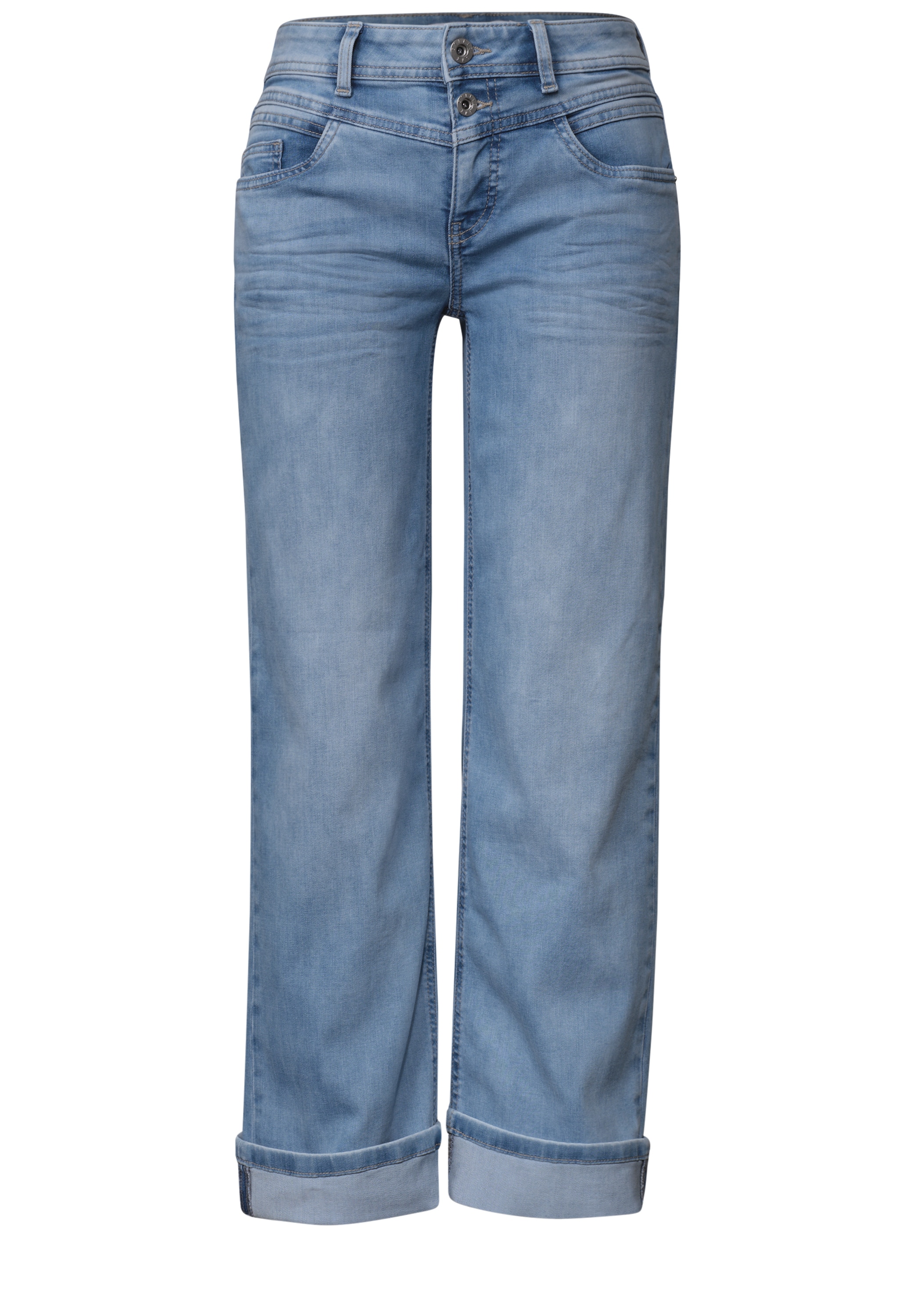 STREET ONE 5-Pocket-Jeans im Casual Fit mit Turn-Up