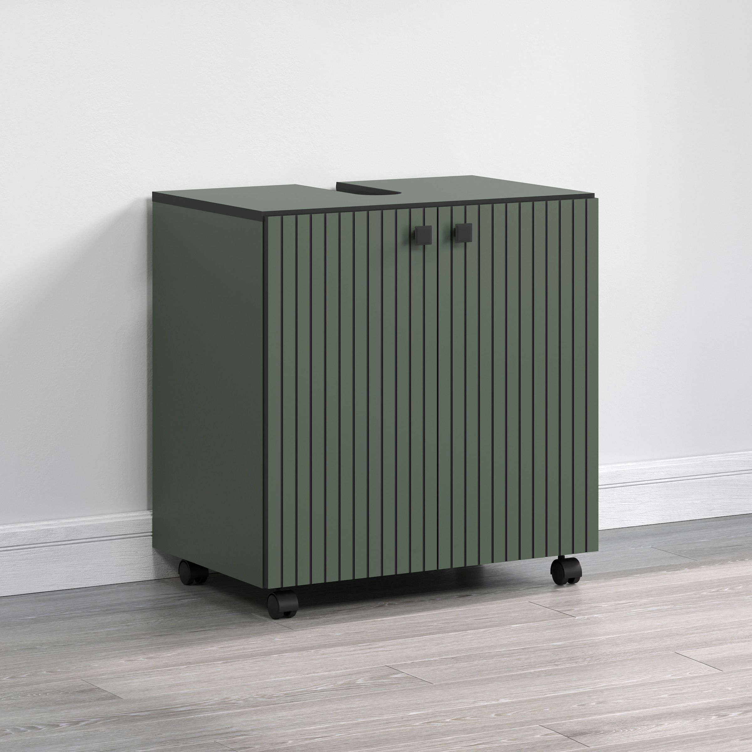 welltime Waschbeckenunterschrank »Amrum« Waschtisch auf Rollen - (B/T/H) wahlweise 60-80/42/64 cm
