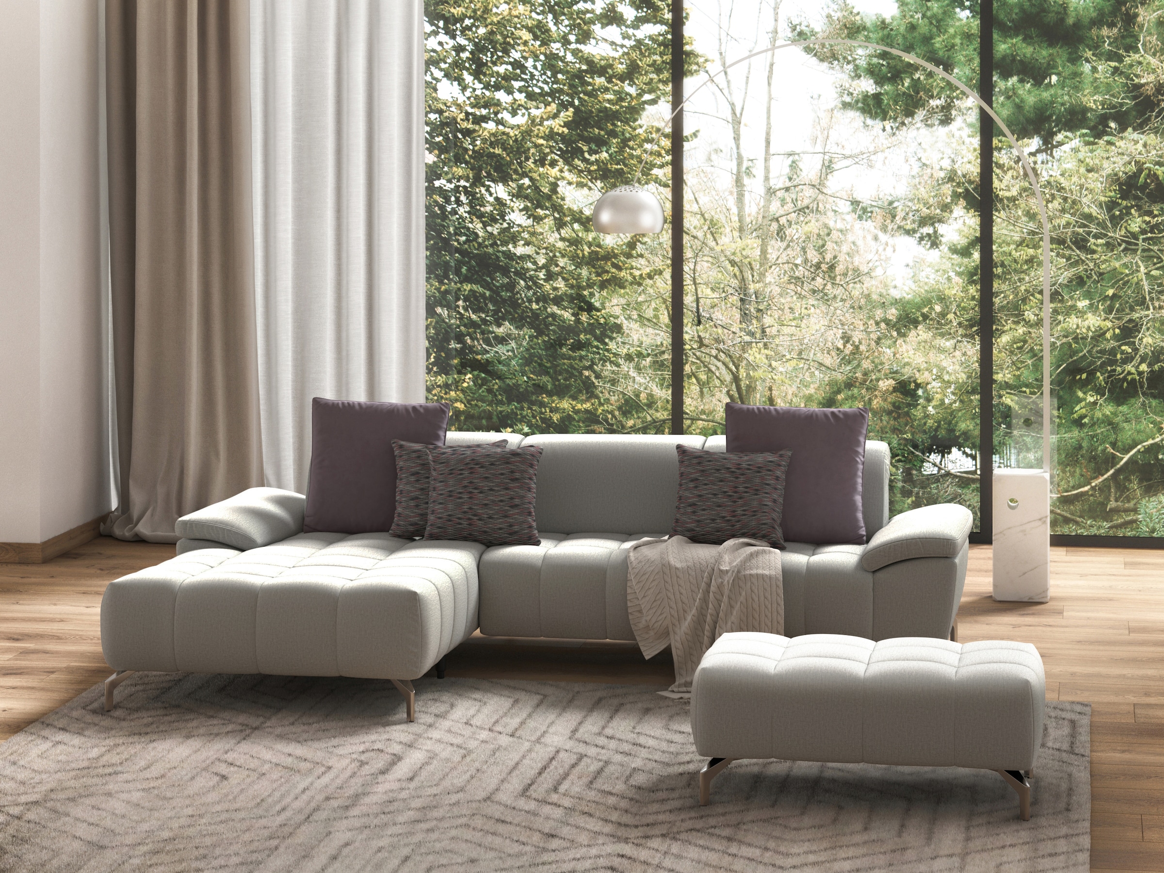 sit&more Hocker »Cool«, mit silberfarbenen Füßen