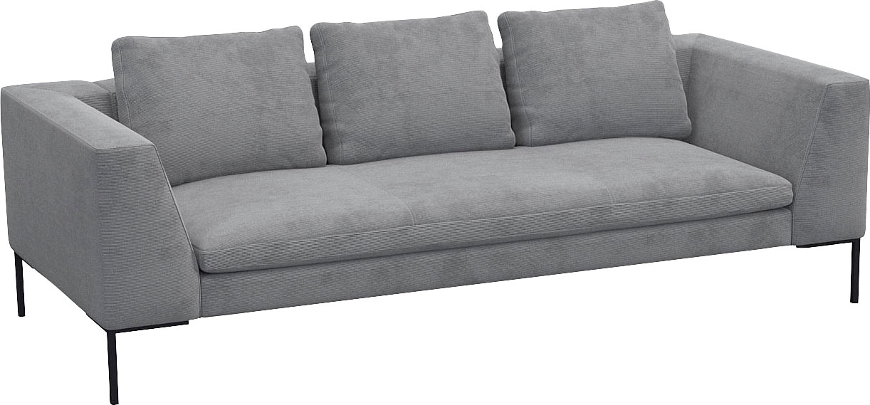 FLEXLUX 3-Sitzer »Loano, superbequemer Sitzkomfort durch Kaltschaum im Sitz«, modernes Sofa, frei im Raum stellbar, lose Kissen