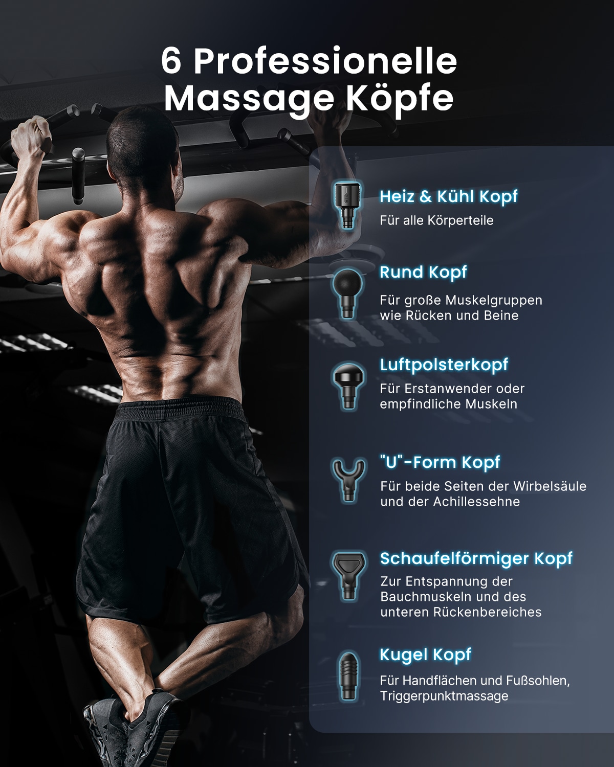 Renpho Massagepistole »Power+ Thermacool Massage Gun C001SH«, Mit App-gesteurerter Heiz- und Kühlfunktion