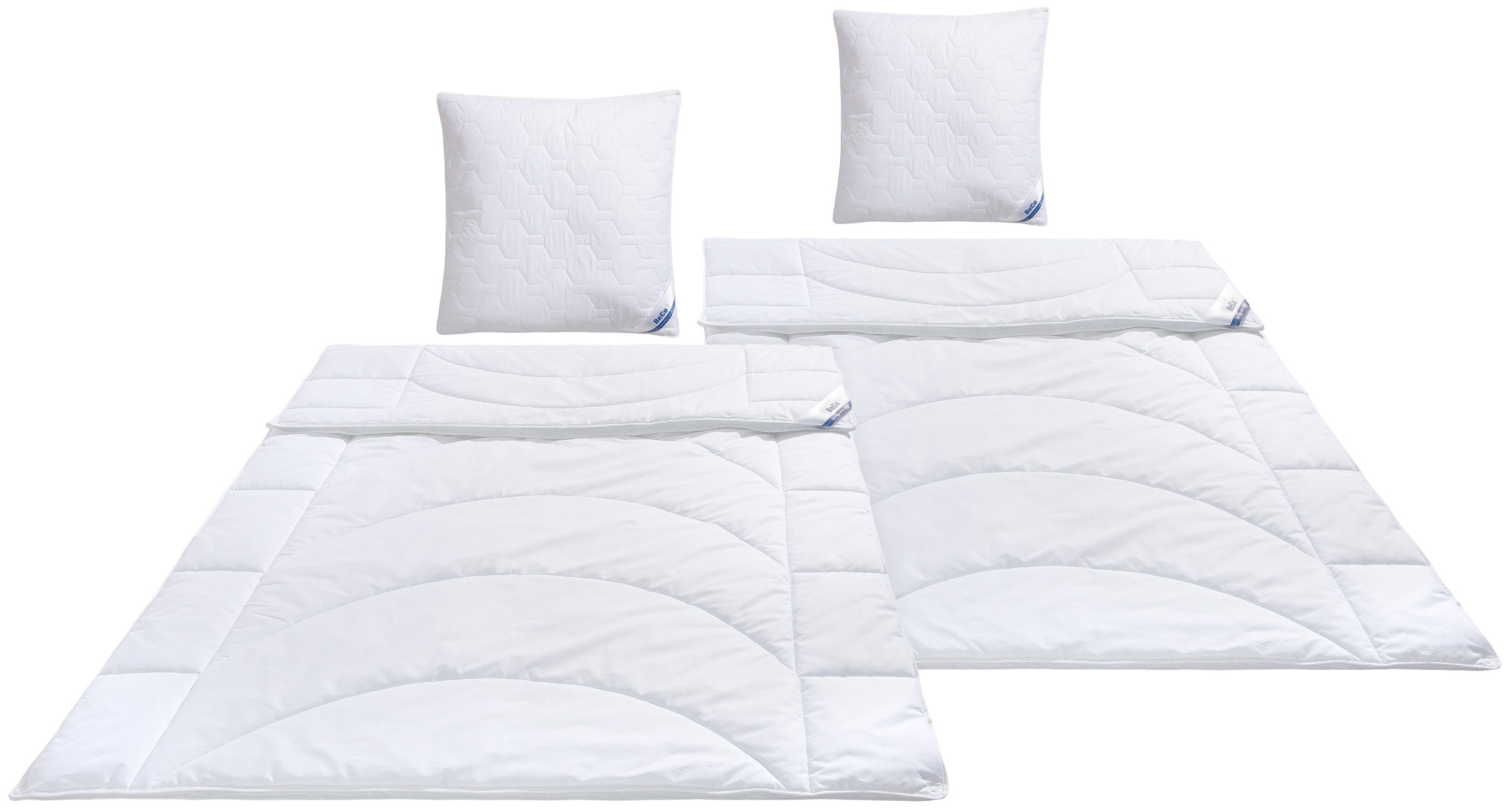 Beco Microfaserbettdecke + Microfaserkissen »Medibett, Bettdecke 135x200 cm mit Kissen 80x80 cm im Set«, (Spar-Set, Bei Nichtgefallen beinhaltet die Rückgabe das Gesamtangebot.), Bettdecke & Kissen für allergiker geeignet (Hausstauballergiker)