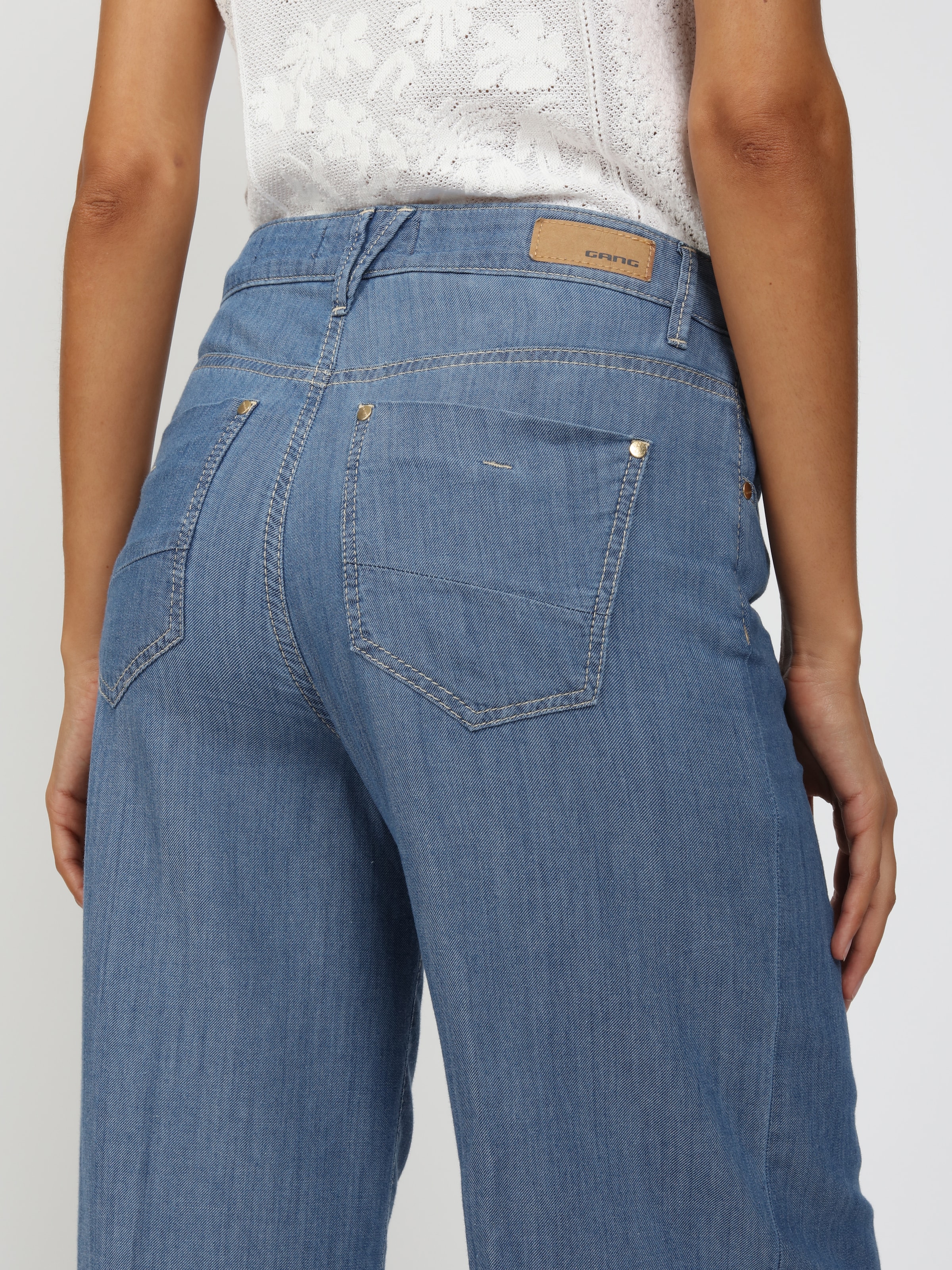 GANG Weite Jeans »94CARLOTTA« Light Denim, mit Lyocell