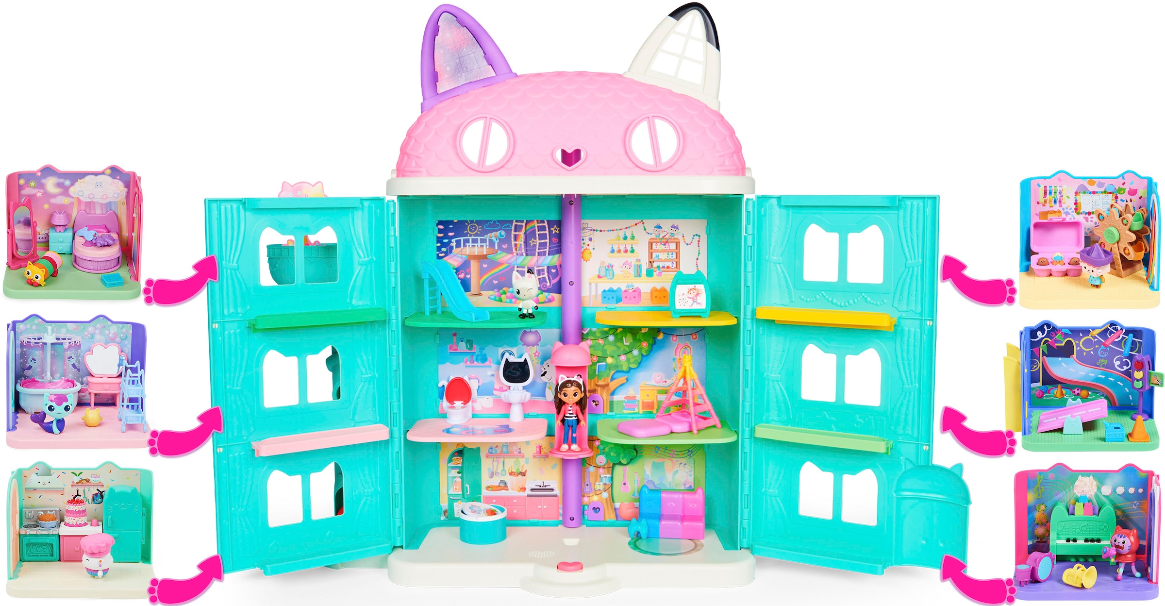 Spin Master Spielwelt »Gabby's Dollhouse – Deluxe Room – Pillow Cat's Schlafzimmer«