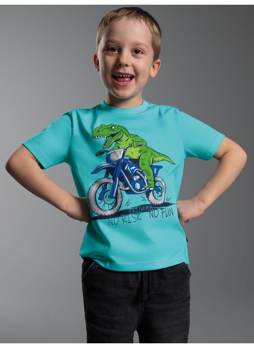 Trigema T-Shirt »TRIGEMA T Shirt mit Dino Motiv "No Risk No Fun"« 1