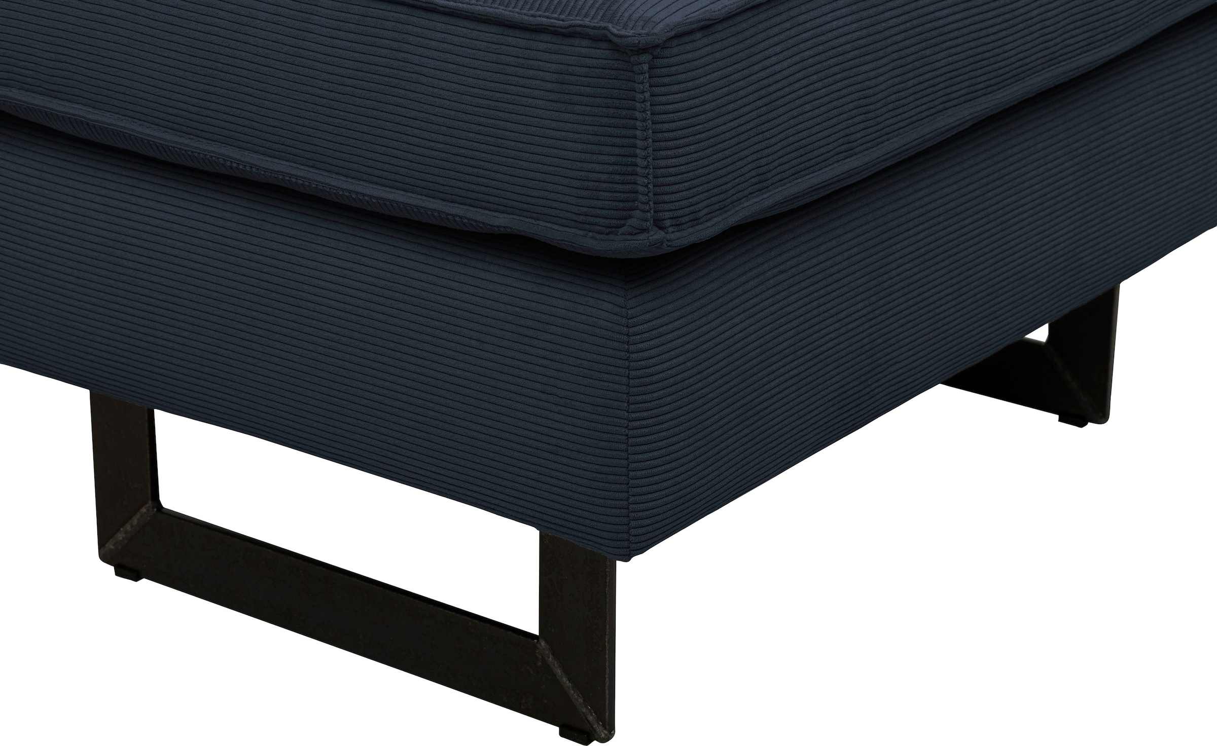 Home affaire Polsterhocker »Pinto« mit Keder, Metallfüßen und auch in Cord Bezug erhältlich