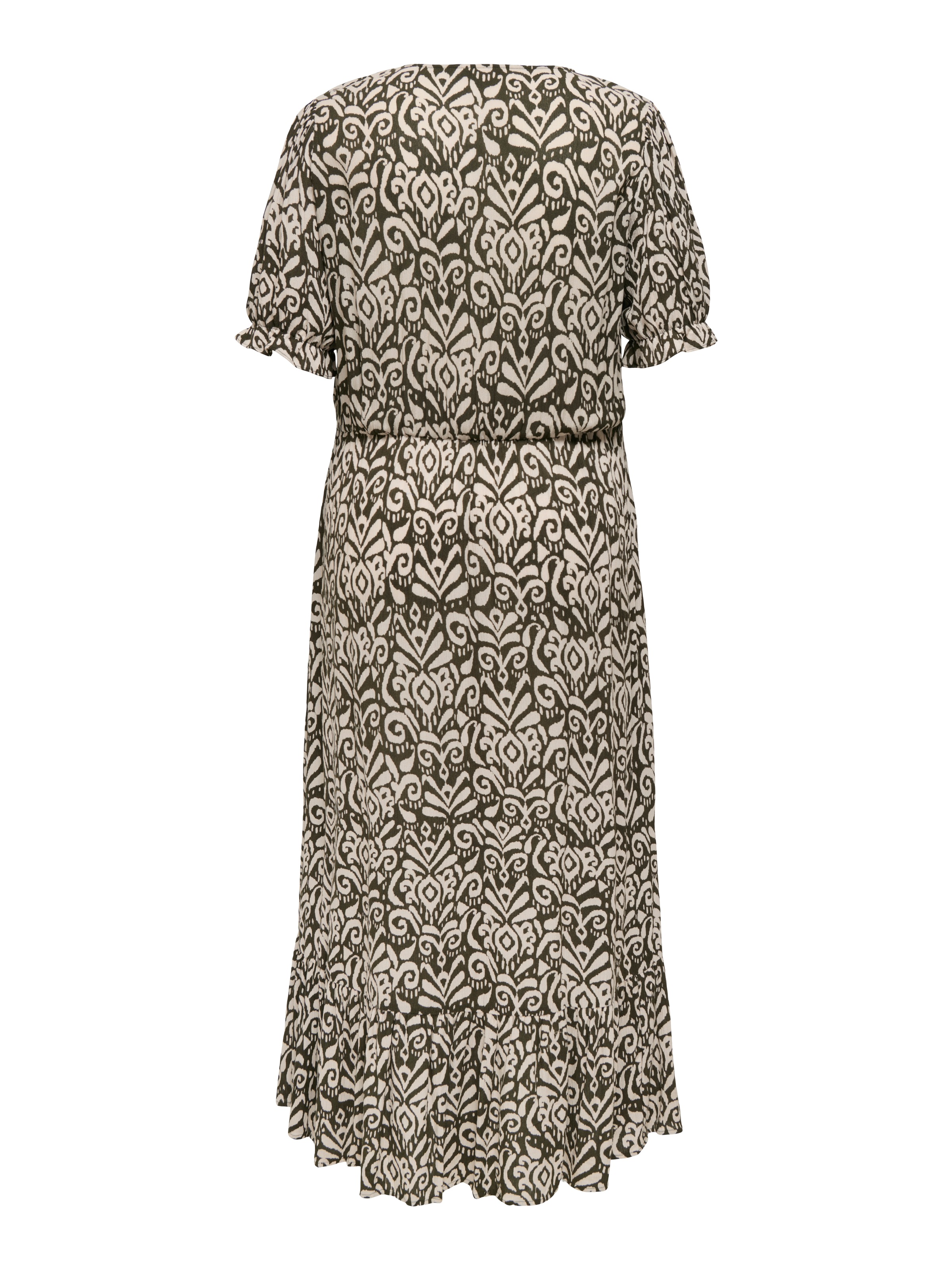 ONLY CARMAKOMA Sommerkleid »CARCHIANTI S/S CALF DRESS WVN NOOS«, mit Volant