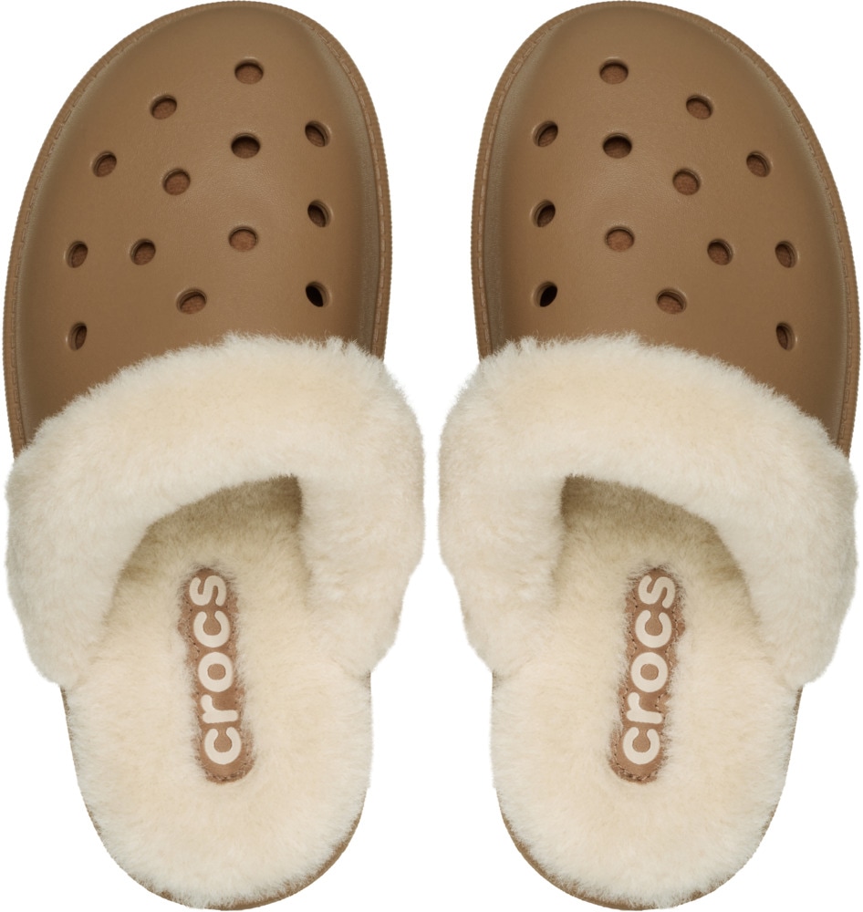 Crocs Pantoffel »Classic Fuzz Scuff«  Hausschuh, Clog mit Warmfutter